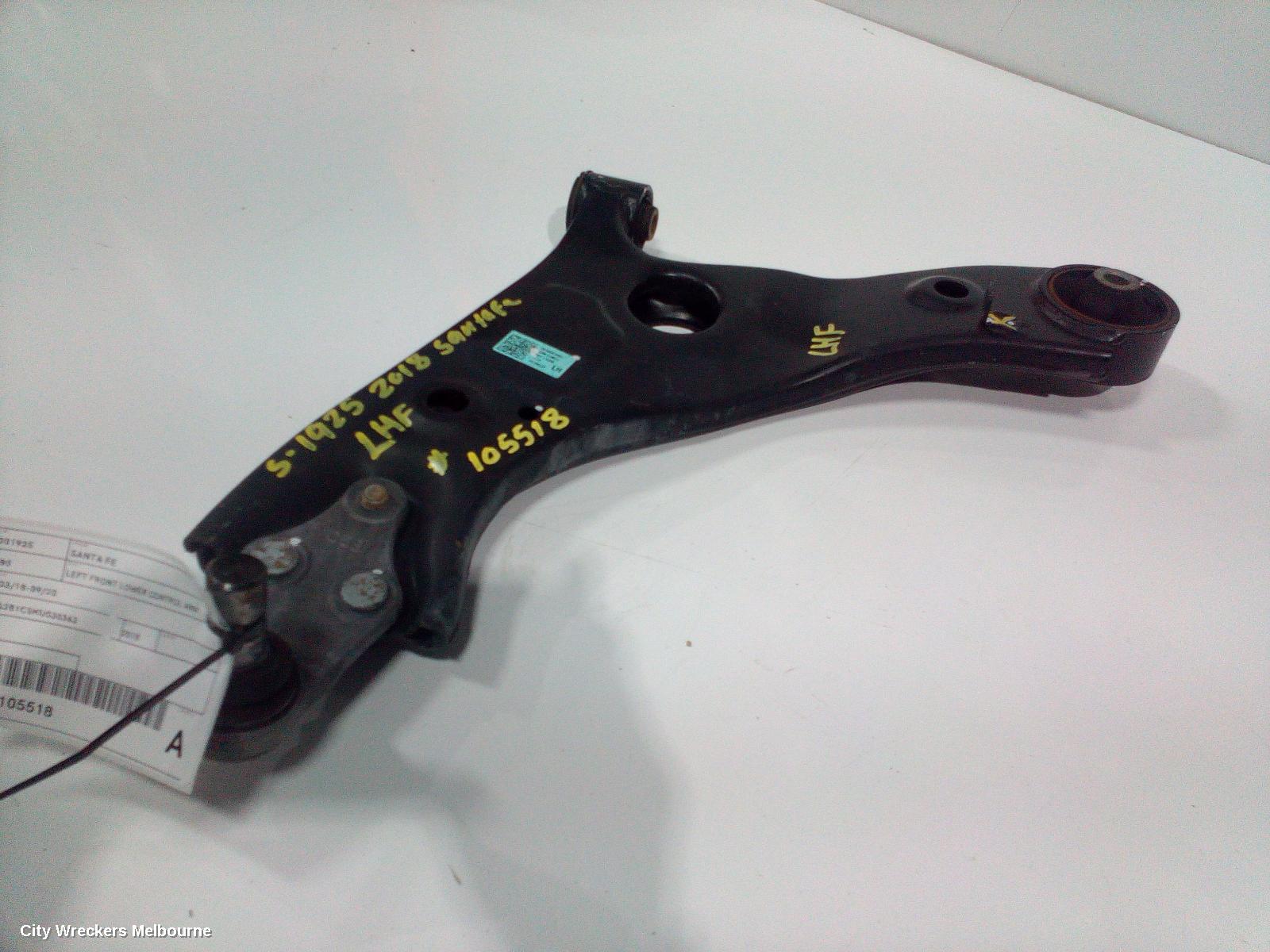 HYUNDAI SANTA FE LEFT FRONT LOWER CONTROL ARM, TM, 03/2018 - 09/2020 - Image 1