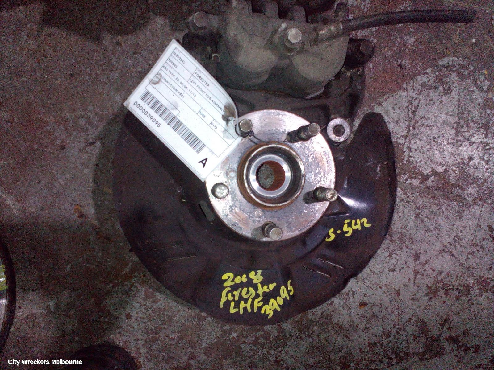 SUBARU FORESTER LEFT FRONT HUB ASSEMBLY, ABS TYPE, SH/SJ, 02/2008 - 11/2013 - Image 1