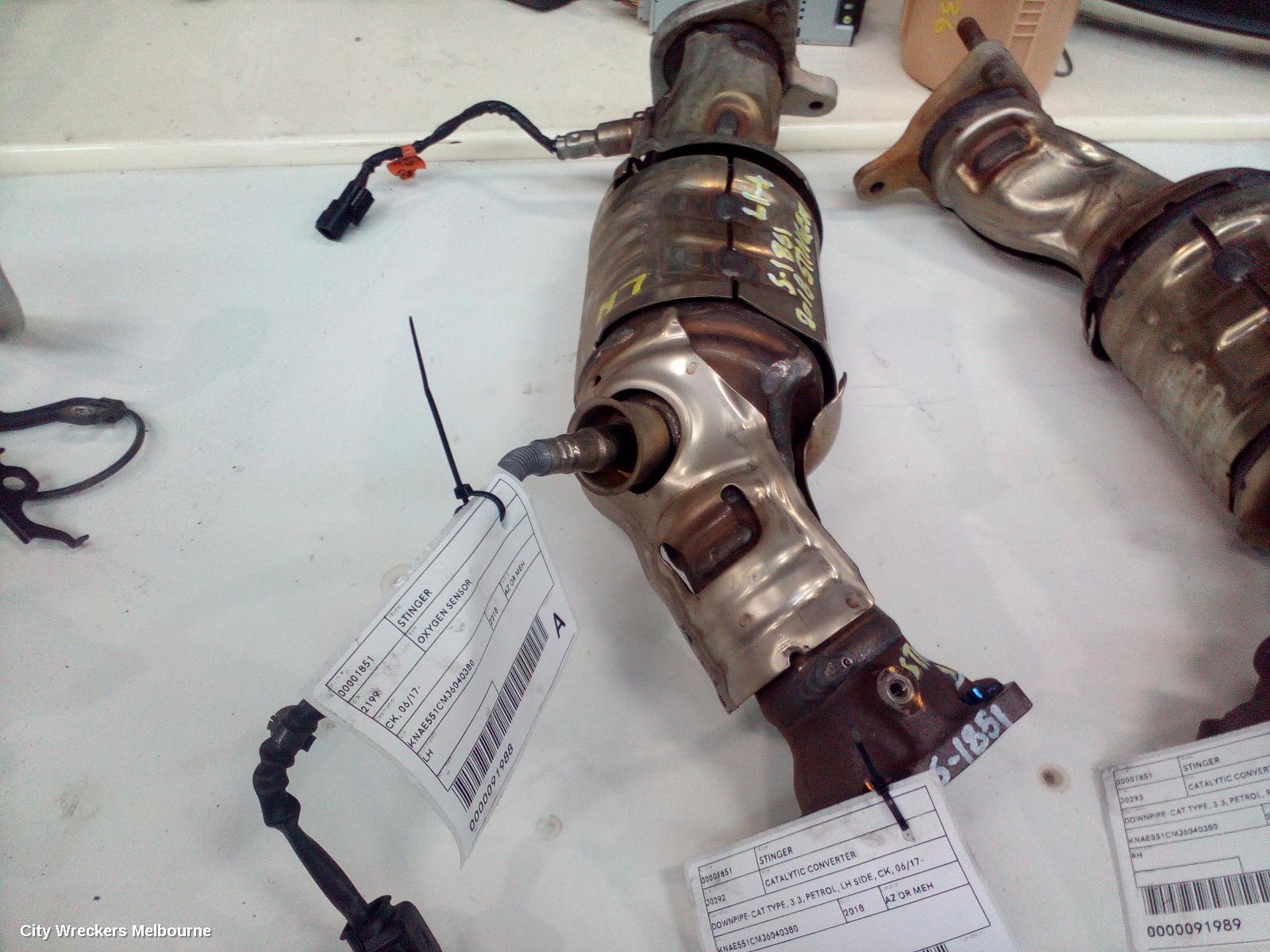 KIA STINGER CATALYTIC CONVERTER, DOWNPIPE-CAT TYPE, 3.3, PETROL, LH SIDE, CK, 06/2017 ONWARDS - Image 3