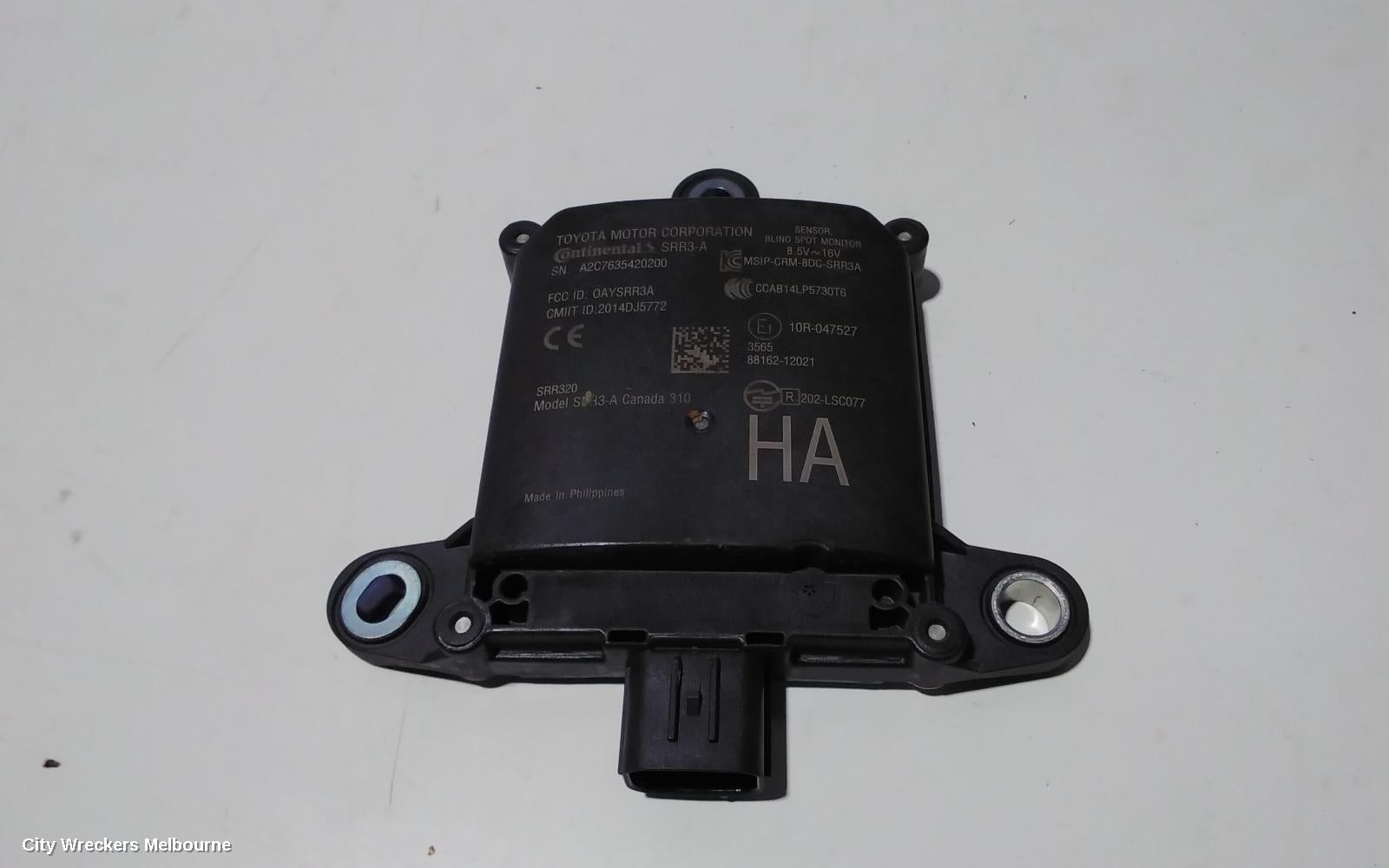 TOYOTA COROLLA, E210, 07/2018 ONWARDS, LHR BLIND SPOT MONITOR SENSOR MODULE 88162-12021: 88551 - Image 1