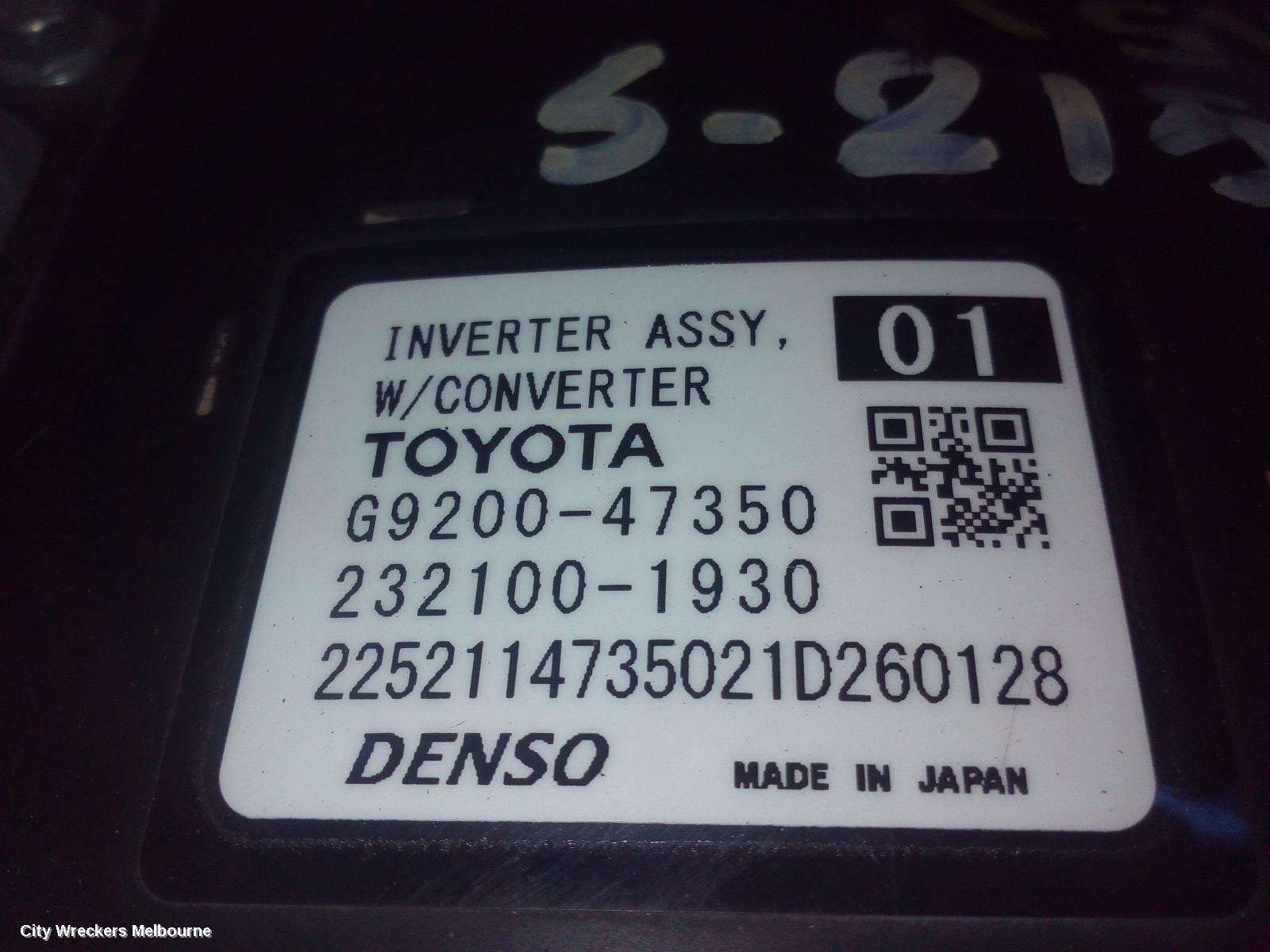 TOYOTA COROLLA INVERTER, HYBRID INVERTER, ZWE211R, 07/2018 ONWARDS - Image 3