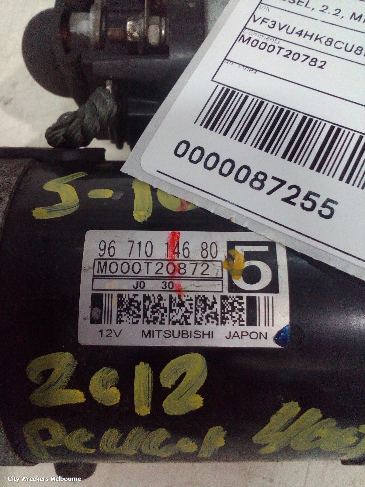 PEUGEOT 4007 STARTER, DIESEL, 2.2, MITS M000T20872, GS, 11/2009 - 08/2013 - Image 2