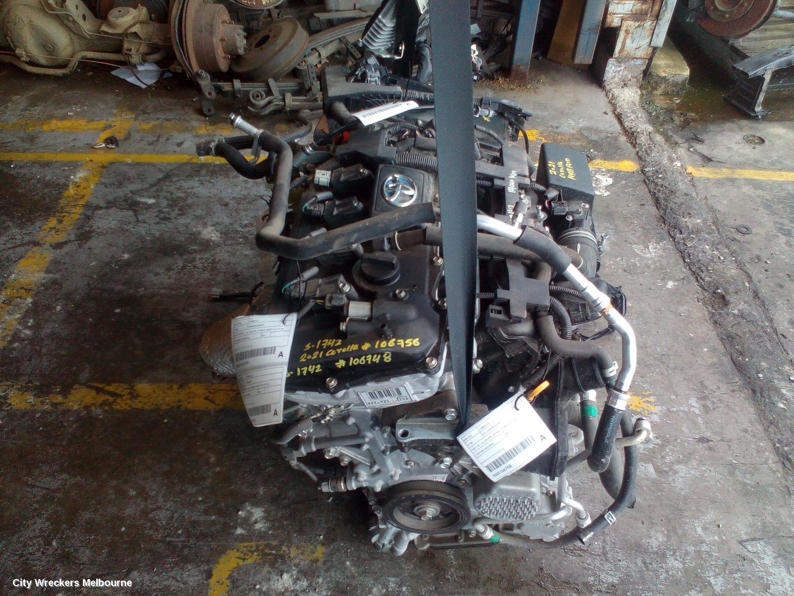 TOYOTA COROLLA ENGINE, PETROL, 1.8, 2ZR-FXE, HYBRID, ZWE211R, 07/2018 ONWARDS - Image 1