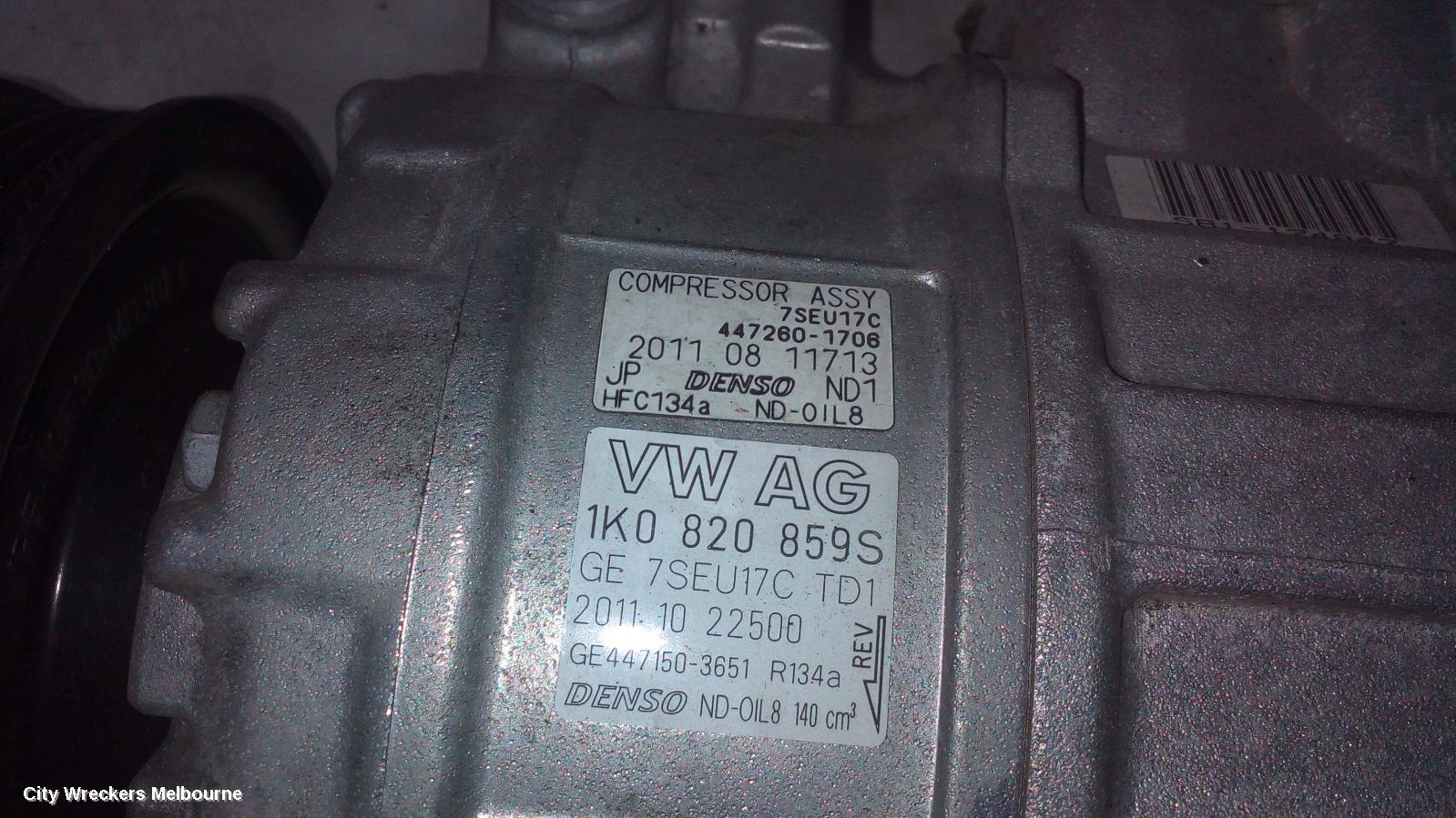 VOLKSWAGEN JETTA A/C COMPRESSOR, 1KM-1B, PETROL, DENSO BRAND (7SEU17C), 02/2006 - 12/2017 - Image 2
