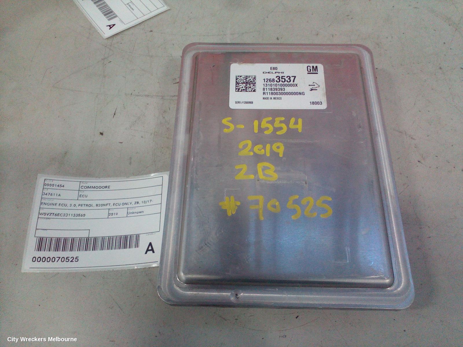 HOLDEN COMMODORE ECU, ENGINE ECU, 2.0, PETROL, B20NFT, ECU ONLY, ZB, 10/2017 - 12/2020 - Image 2