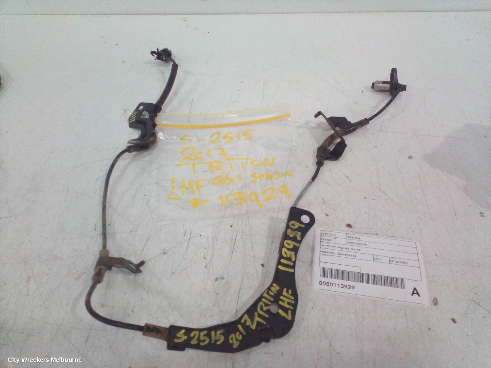 MITSUBISHI TRITON ABS SENSOR, LH FRONT, MQ-MR, 03/2015 ONWARDS - Image 1