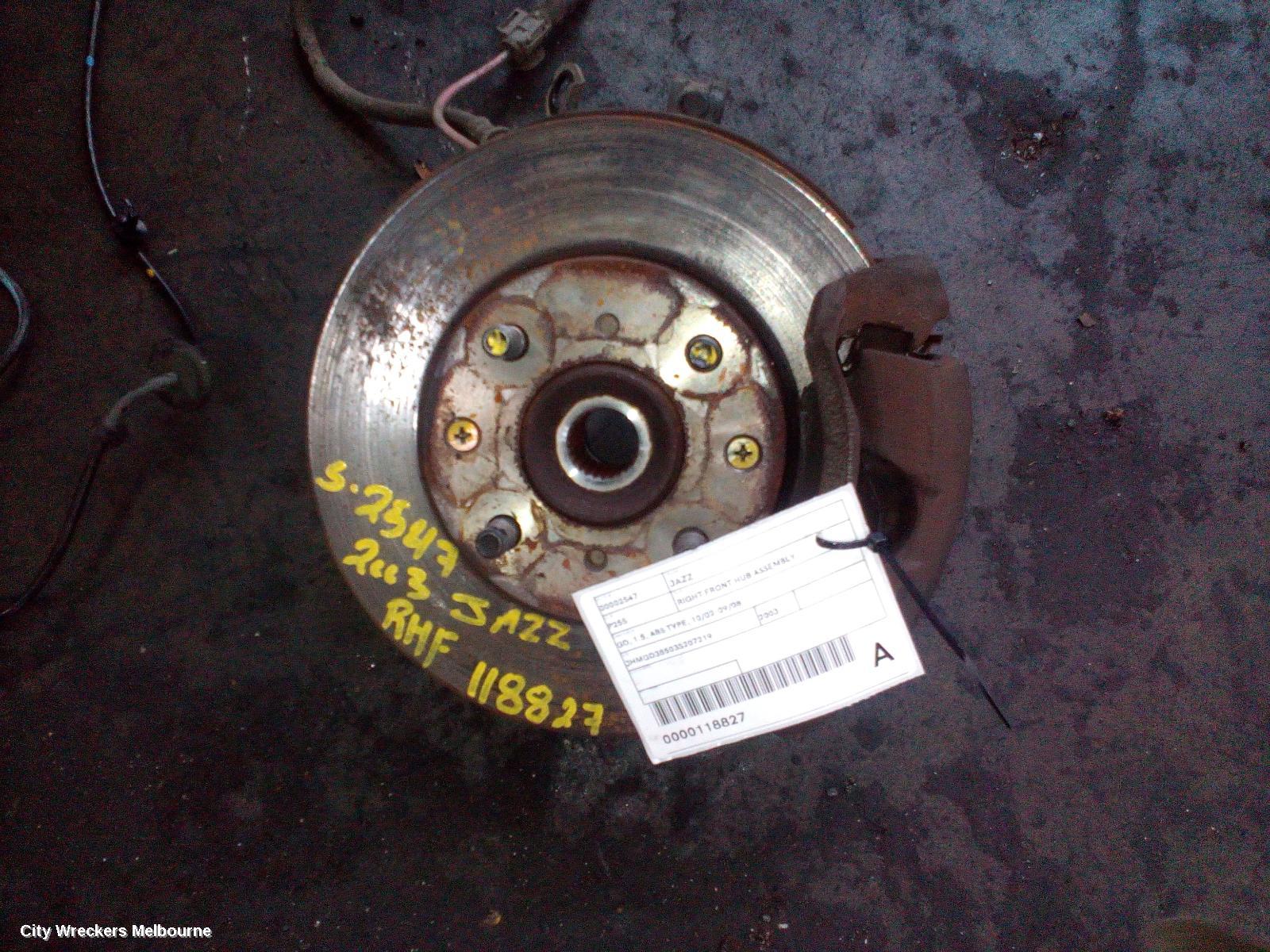 HONDA JAZZ RIGHT FRONT HUB ASSEMBLY, GD, 1.5, ABS TYPE, 10/2002 - 09/2008 - Image 2