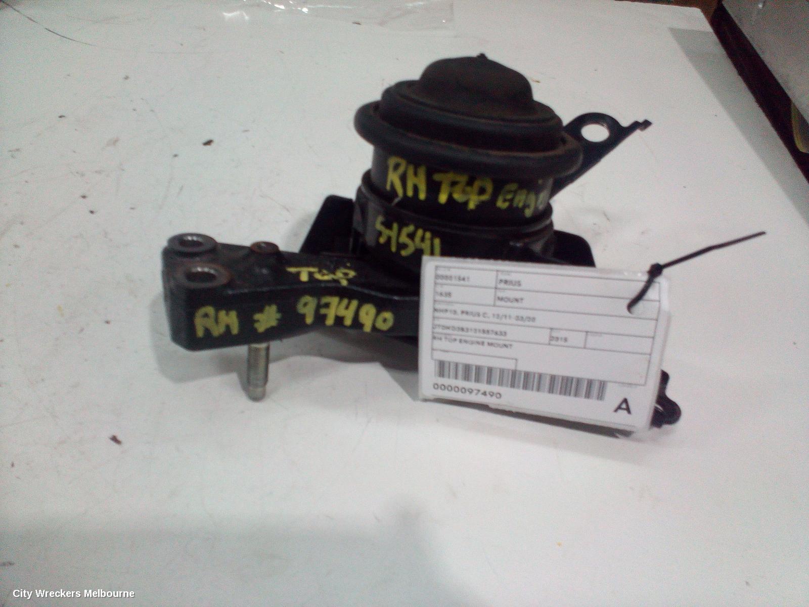 TOYOTA PRIUS MOUNT, NHP10, PRIUS C, 12/2011 - 03/2020 - Image 1