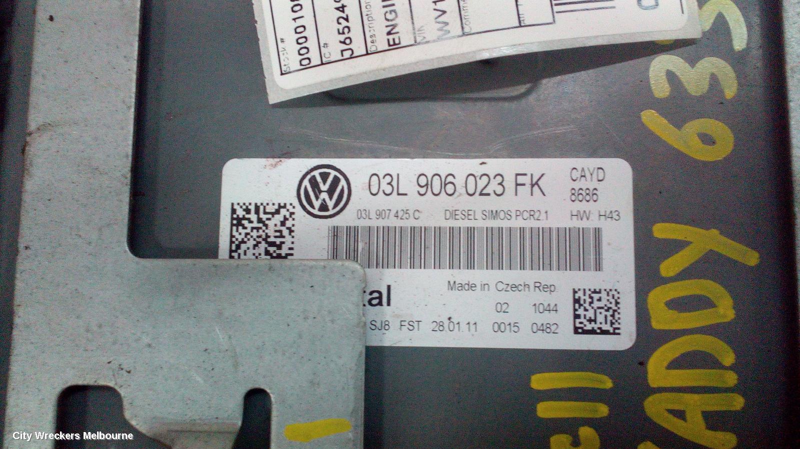 VOLKSWAGEN CADDY ECU, ENGINE ECU, 1.6, DIESEL, AUTO T/M, ECU ONLY, 2K, 08/2010 - 06/2015 - Image 2