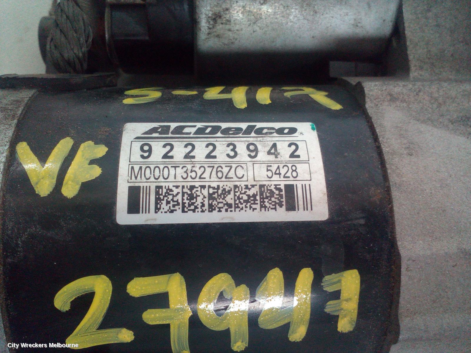 HOLDEN COMMODORE STARTER, 3.0, LFW, VF, 05/2013 - 12/2017 - Image 2