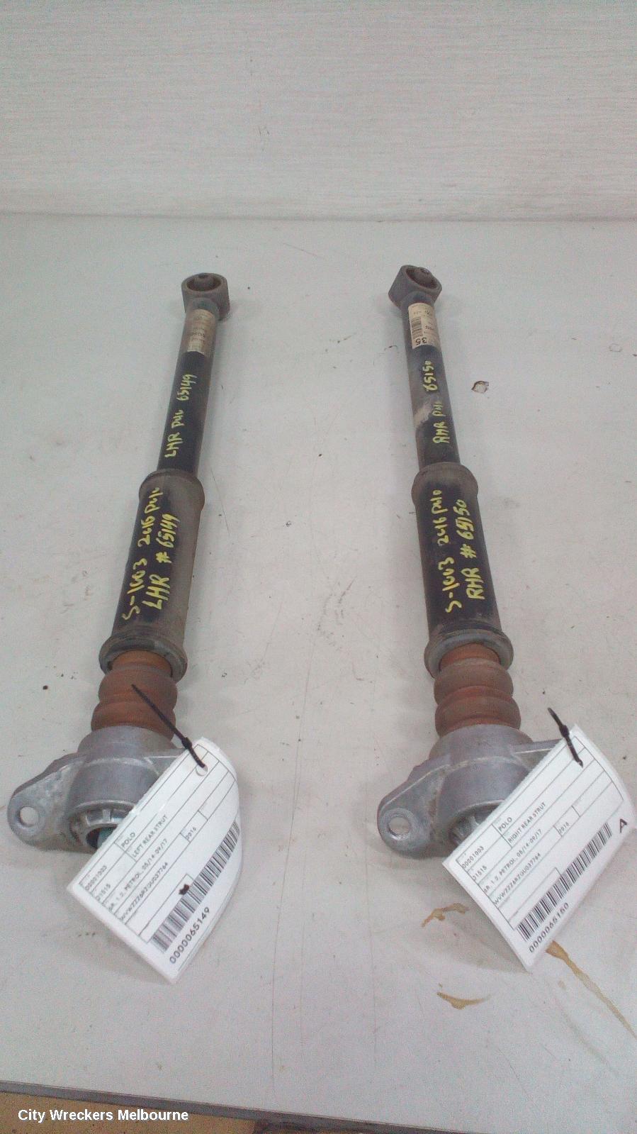 VOLKSWAGEN POLO LEFT REAR STRUT, 6R, 1.2, PETROL, 05/2014 - 09/2017 - Image 3