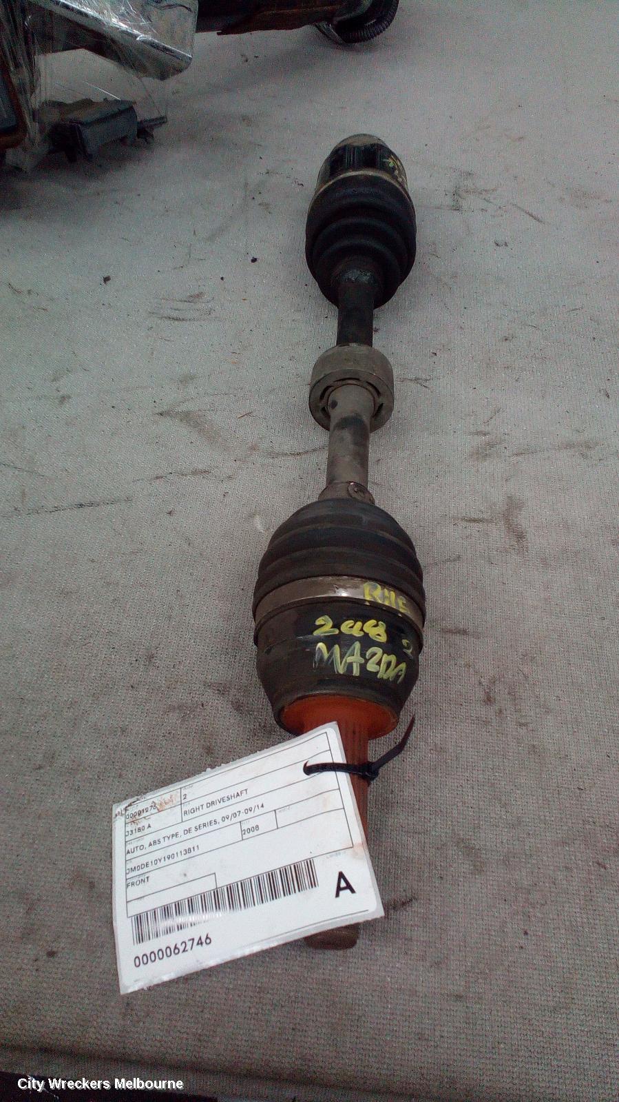 MAZDA 2 RIGHT DRIVESHAFT, AUTO, ABS TYPE, DE SERIES, 09/2007 - 09/2014 - Image 1