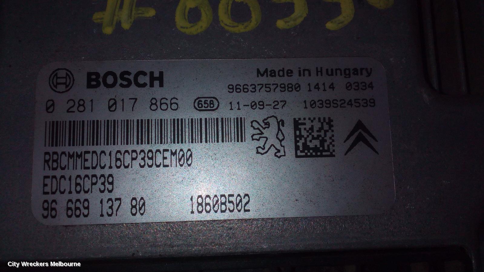 PEUGEOT 4007 ECU, ENGINE ECU, 2.2, DIESEL, 4HK, ECU ONLY, GS, 11/2009 - 08/2013 - Image 1