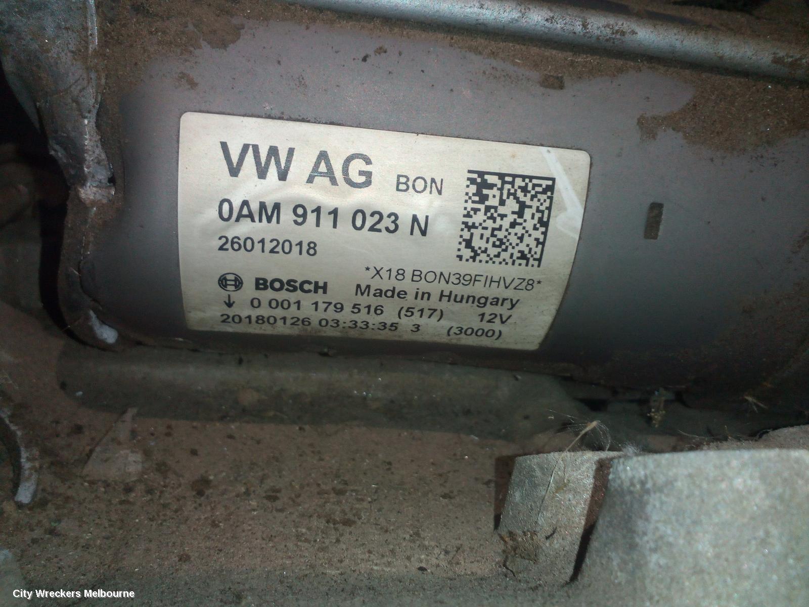 VOLKSWAGEN PASSAT STARTER, PETROL, 1.8, CJSA CODE, BOSCH, B8/MK7, 06/2015 - 10/2019 - Image 1