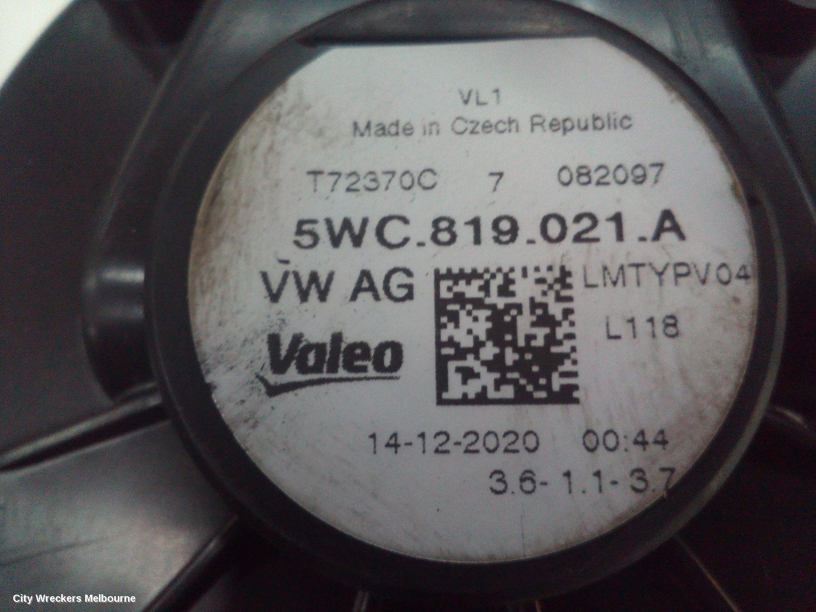 VOLKSWAGEN TIGUAN HEATER FAN MOTOR, 5NA, 06/2016 - 02/2024 - Image 1