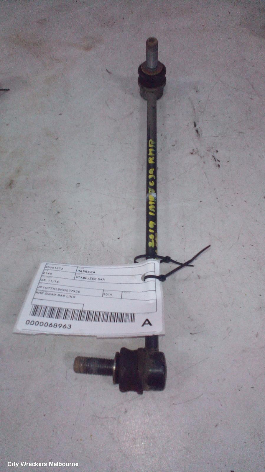 SUBARU IMPREZA STABILISER BAR, G5, FRONT, 11/2016 - 09/2023 - Image 1