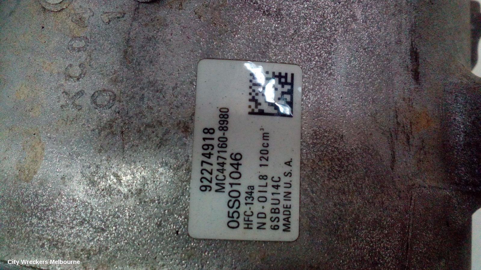HOLDEN COMMODORE A/C COMPRESSOR, VF, 3.6, 05/2013 - 12/2017 - Image 2