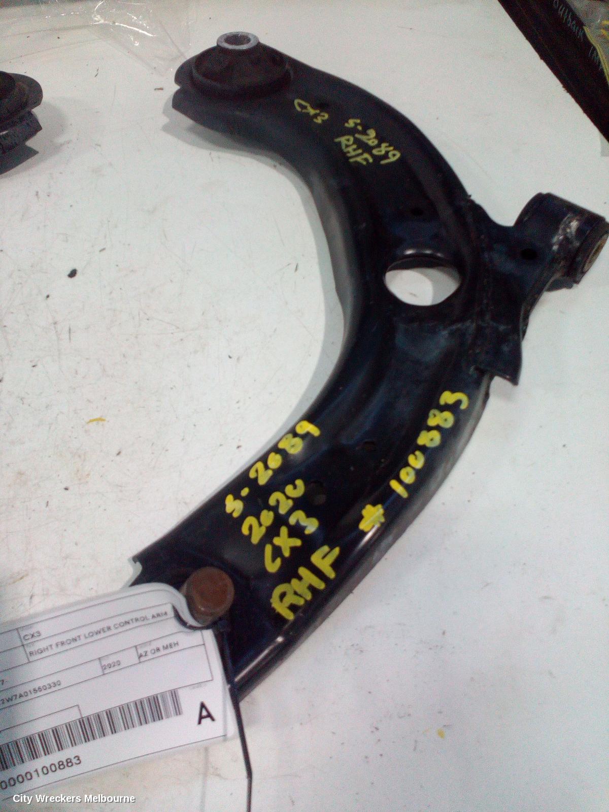 MAZDA CX3 RIGHT FRONT LOWER CONTROL ARM, DK, 02/2017 ONWARDS - Image 2