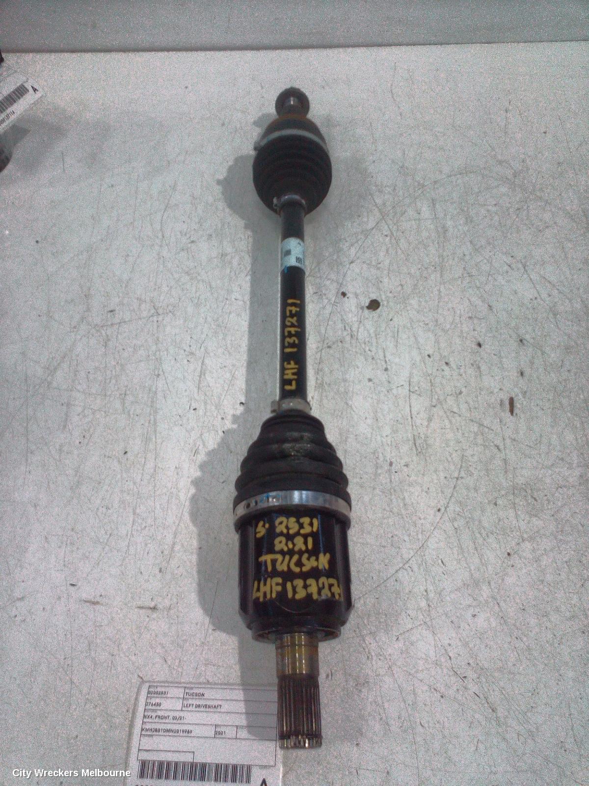 HYUNDAI TUCSON LEFT DRIVESHAFT, NX4, FRONT, 02/2021 ONWARDS - Image 2