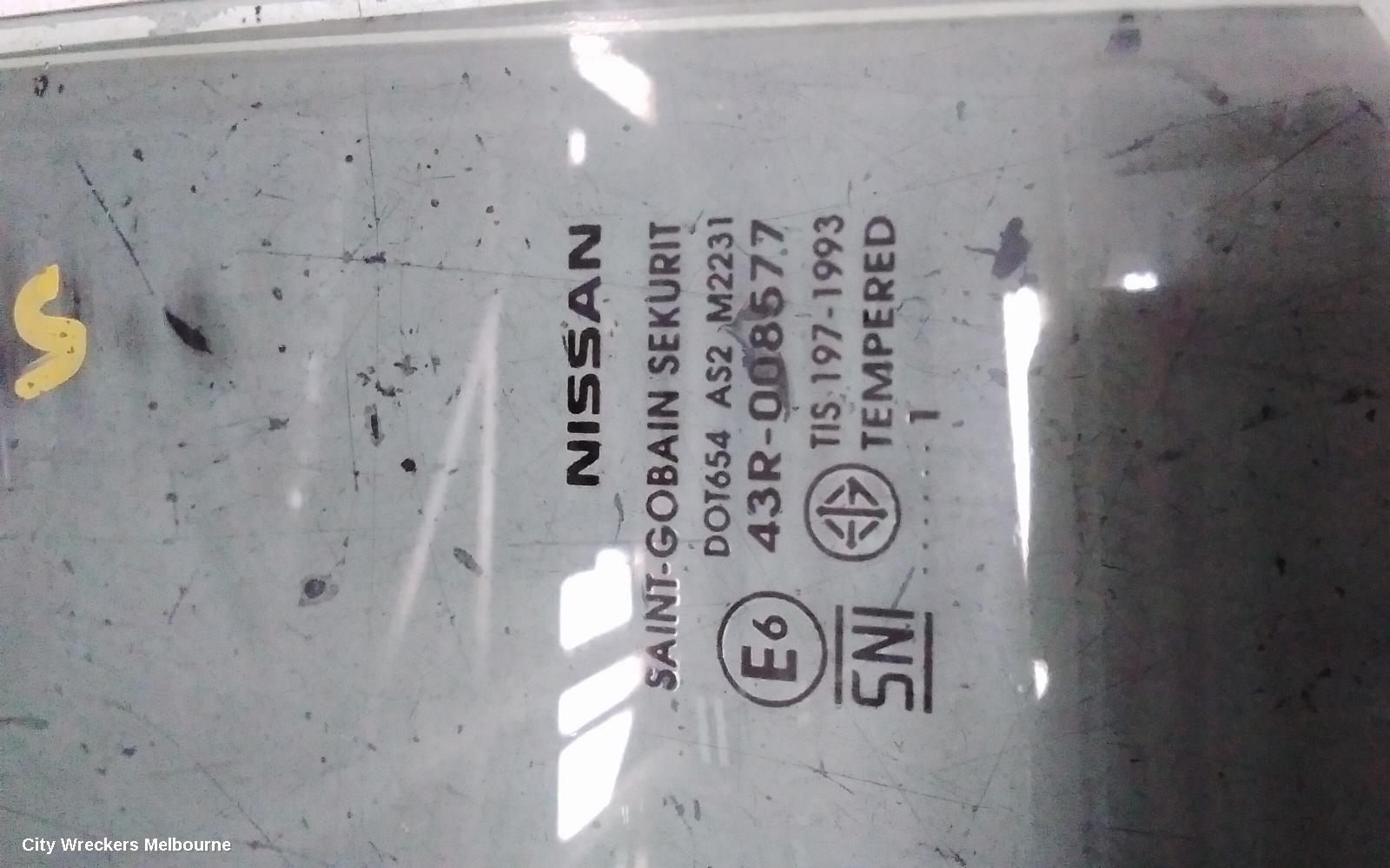 NISSAN MICRA LEFT REAR DOOR WINDOW, K13, 11/2010 - 12/2016 - Image 1