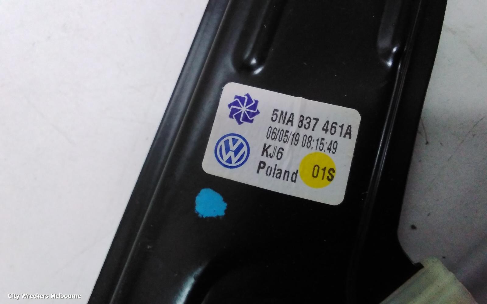 VOLKSWAGEN TIGUAN LEFT FRONT WINDOW REG/MOTOR, DOOR REG ASSY (REG AND MOTOR), 5NA, 06/2016 ONWARDS - Image 3