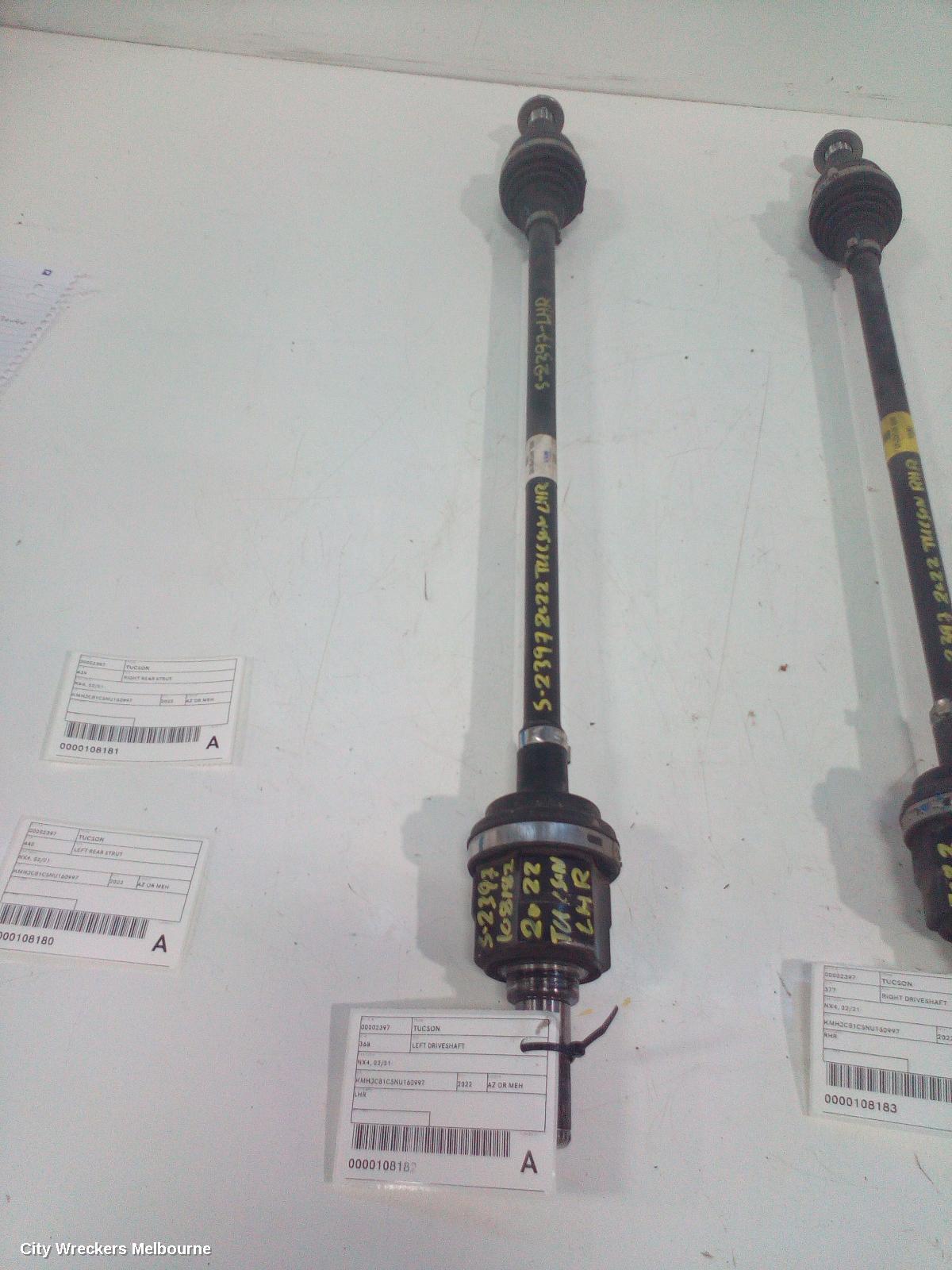 HYUNDAI TUCSON LEFT DRIVESHAFT, NX4, REAR, 02/2021 ONWARDS - Image 2