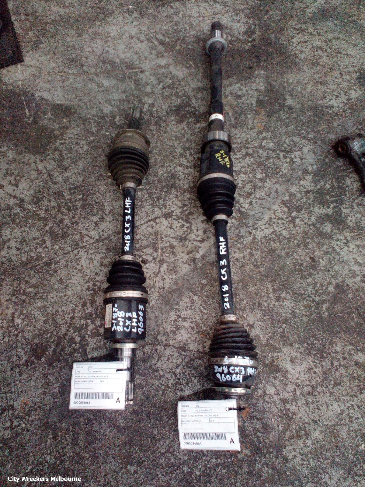 MAZDA CX3 LEFT DRIVESHAFT, FRONT, PETROL, AUTO T/M, 2WD, DK, 03/2015 ONWARDS - Image 3