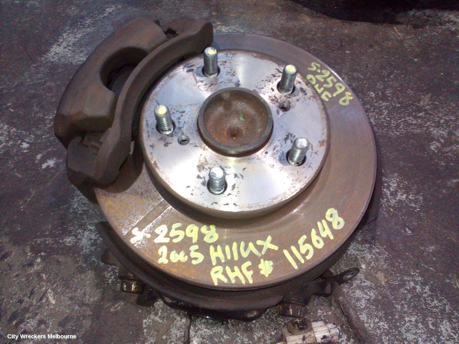 TOYOTA HILUX RIGHT FRONT HUB ASSEMBLY, 2WD, ABS TYPE (255MM DISC), 02/2005 - 08/2015 - Image 1