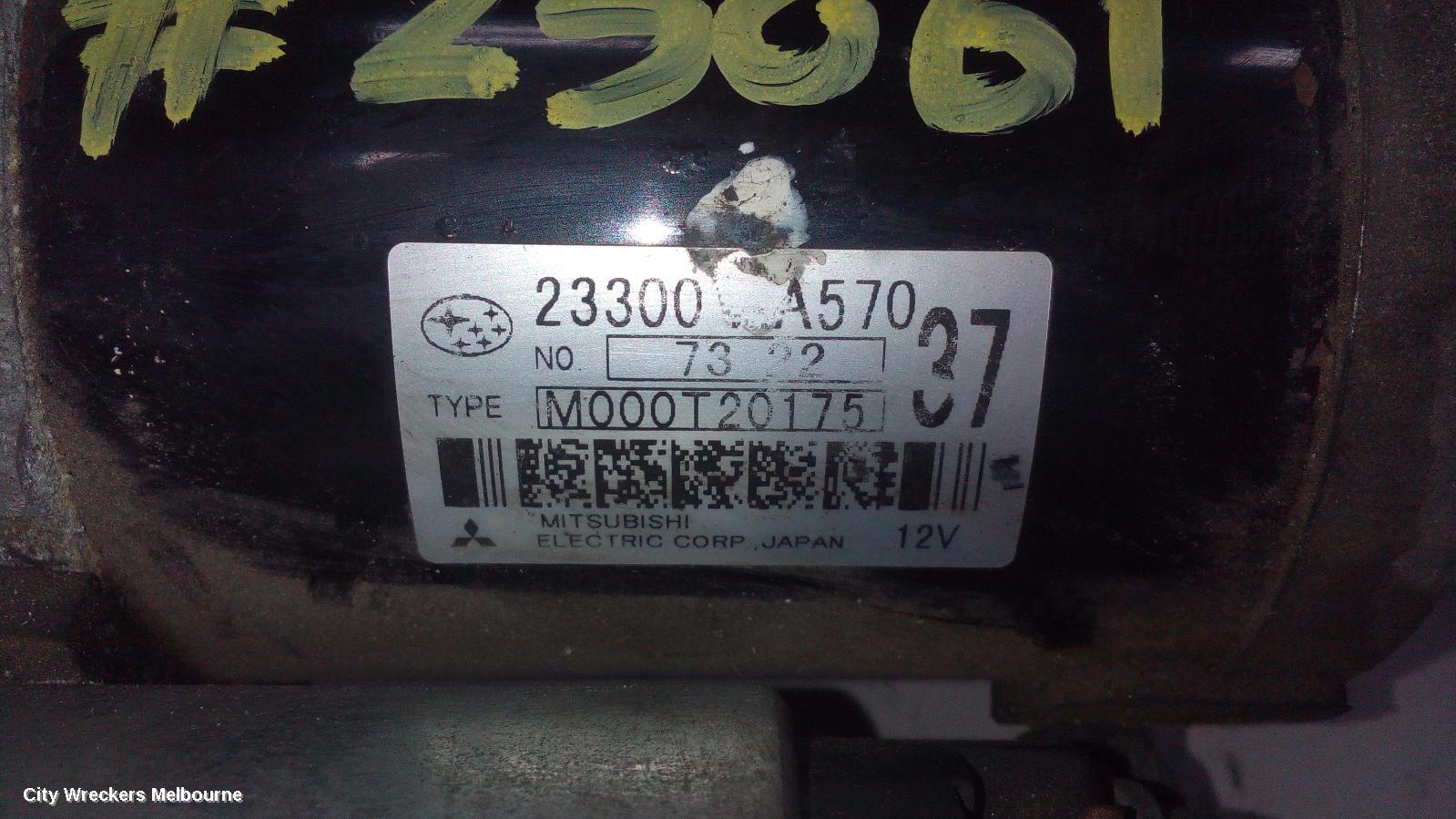 SUBARU LIBERTY STARTER, PETROL, EJ22/EJ20/EJ25, NON TURBO, AUTO, 4/6 SPEED, SERIES 1-5TH GEN, 12/1989 - 11/2014 - Image 1