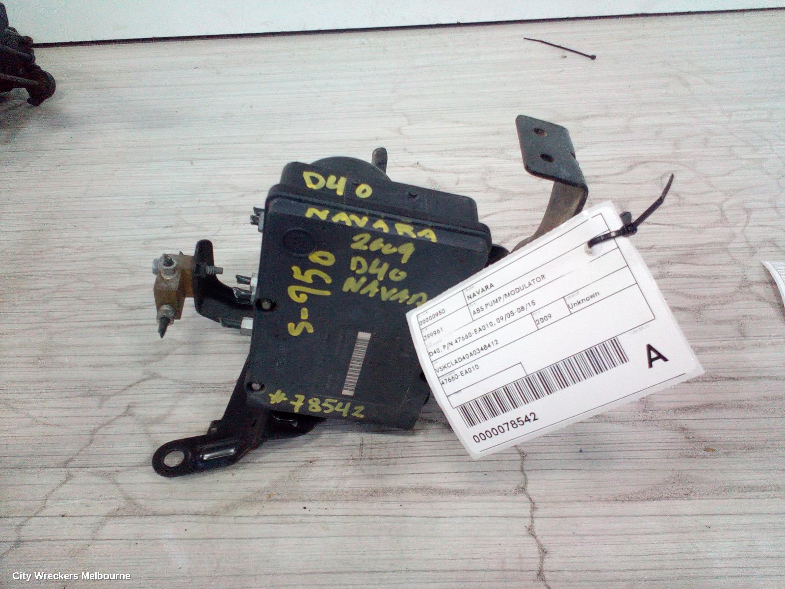 NISSAN NAVARA ABS PUMP/MODULATOR, D40, P/N 47660-EA010, 09/2005 - 08/2015 - Image 2