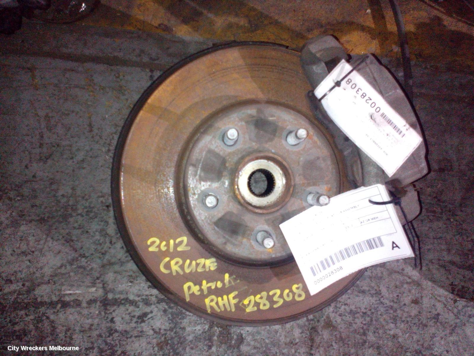 HOLDEN CRUZE RIGHT FRONT HUB ASSEMBLY, JH, 1.4, PETROL, 105PCD, 03/2011 - 01/2017 - Image 1