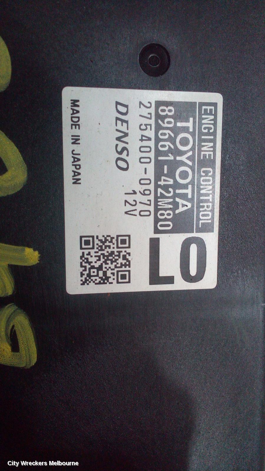 TOYOTA RAV4 ECU, ENGINE ECU, 2.4, 2AZ-FE, MANUAL T/M, 89661-42M80, SEC SET (ECU/IMM/READER/KEY), ACA33, 11/2005 - 11/2012 - Image 1