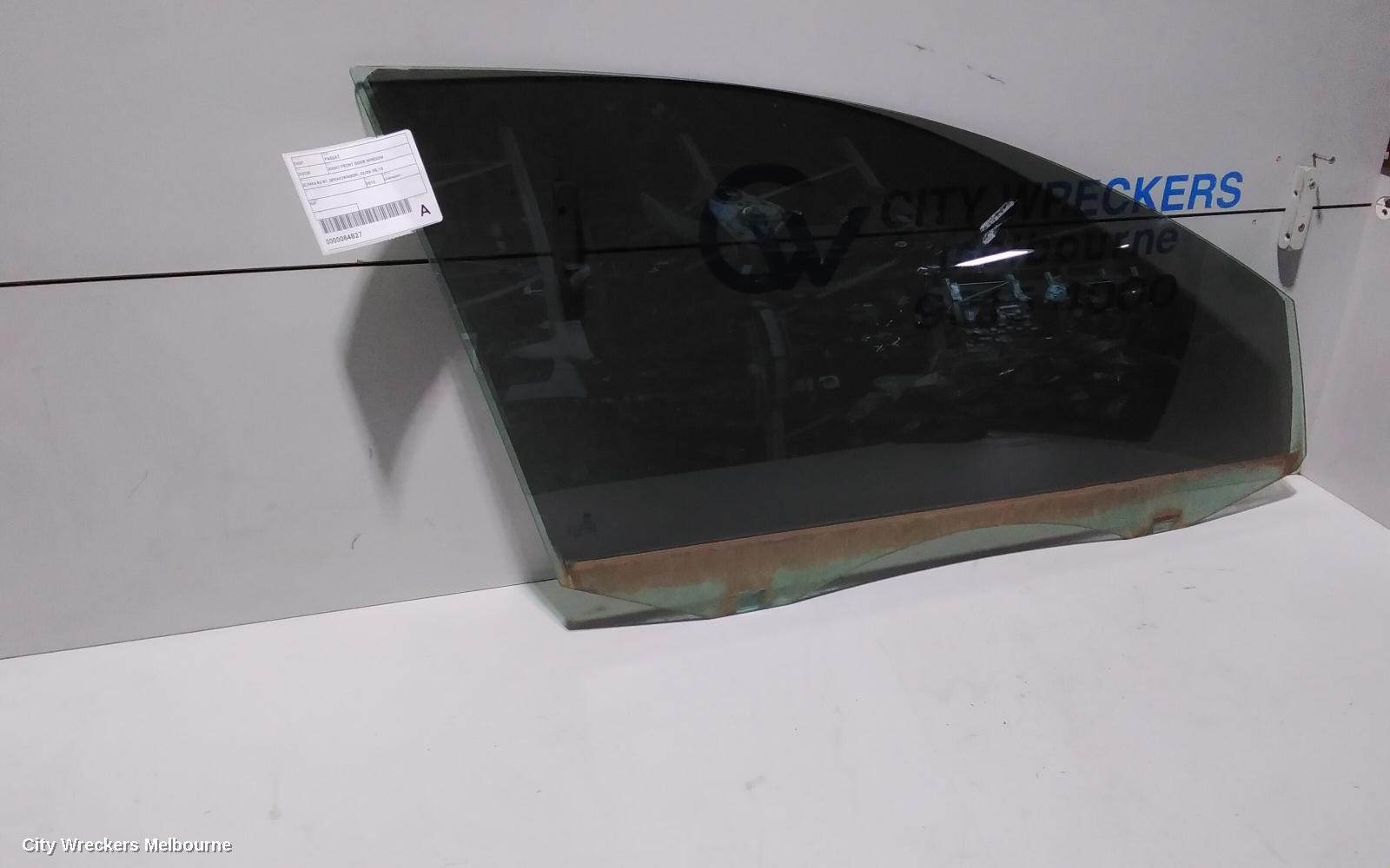 VOLKSWAGEN PASSAT RIGHT FRONT DOOR WINDOW, 3C/MK6 B6-B7, SEDAN/WAGON, 03/2006 - 05/2015 - Image 1