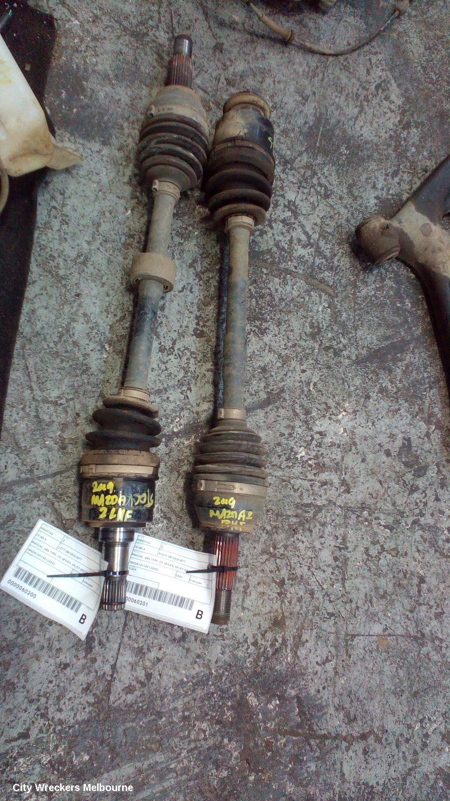 MAZDA 2 RIGHT DRIVESHAFT, MANUAL, ABS TYPE, DE SERIES, 09/2007 - 09/2014 - Image 1