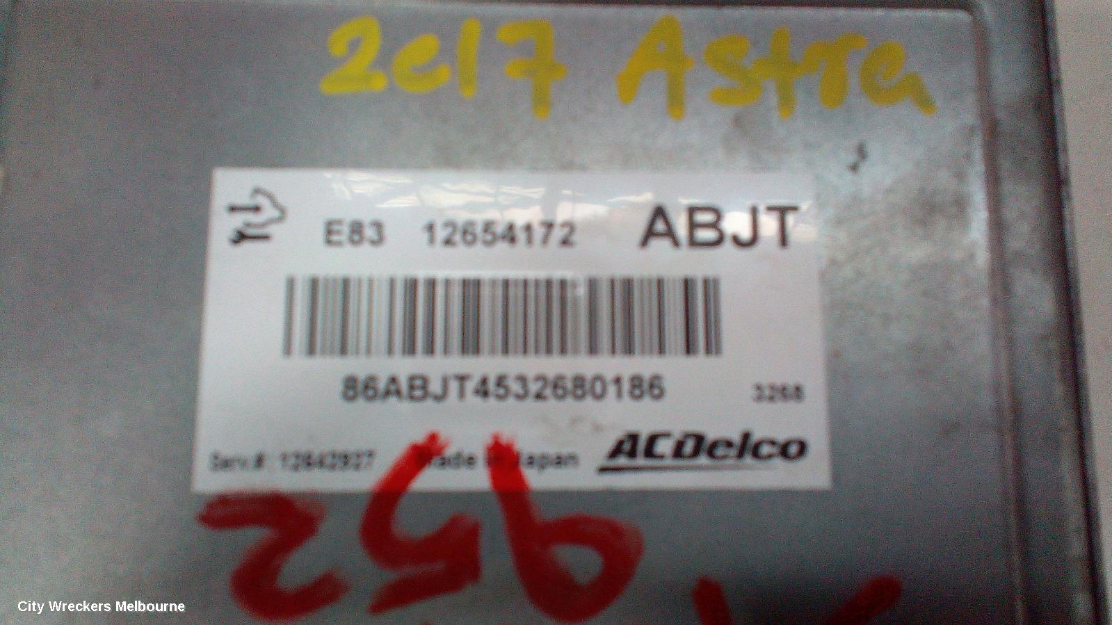 HOLDEN ASTRA ECU, ENGINE ECU, 1.4, PETROL, ECU ONLY, BK, 09/2016 ONWARDS - Image 1