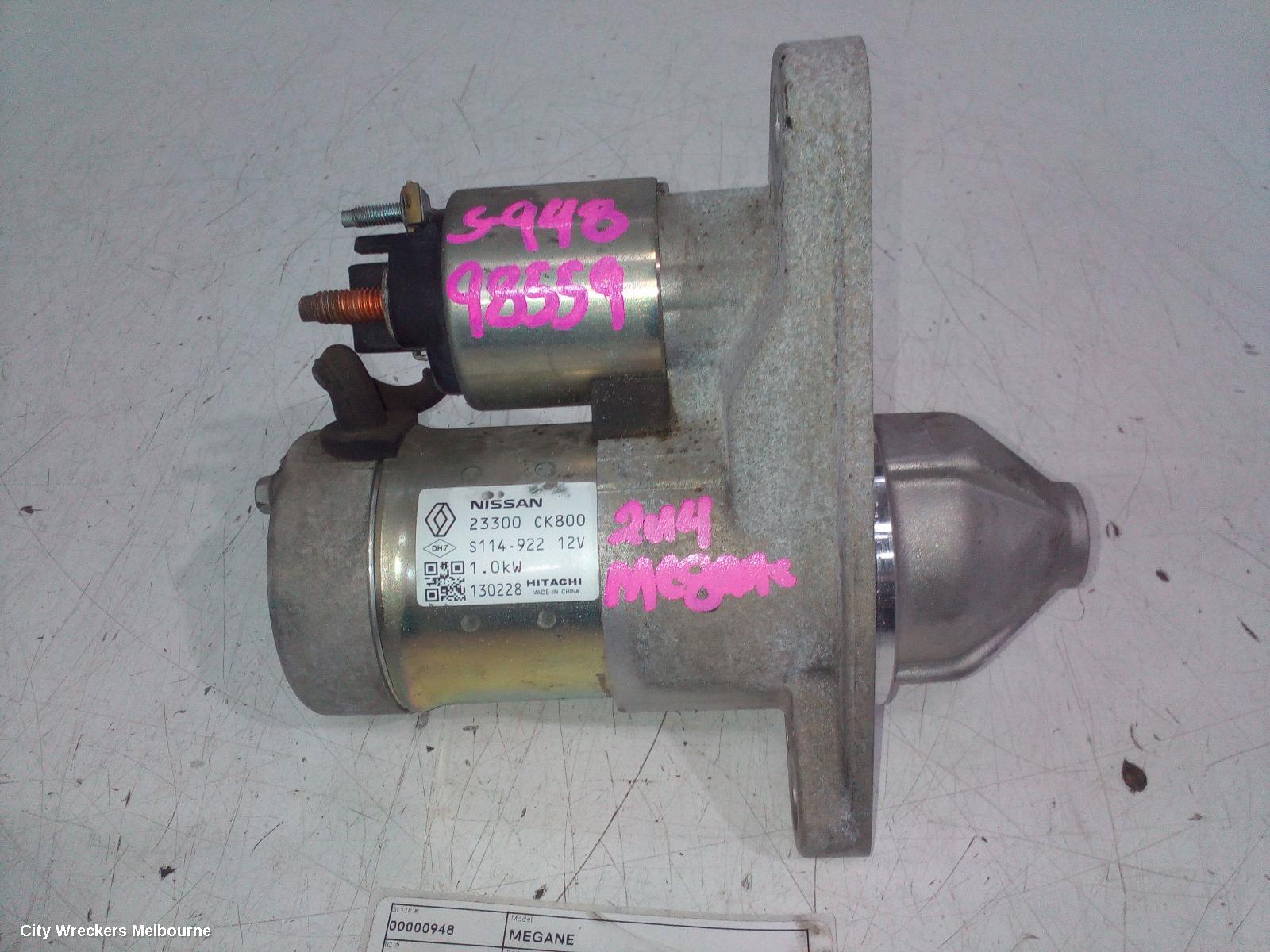 RENAULT MEGANE STARTER, PETROL, 2.0, M4RF/M4RK, HITACHI BRAND, X32/X95, 09/2010 - 05/2016 - Image 3
