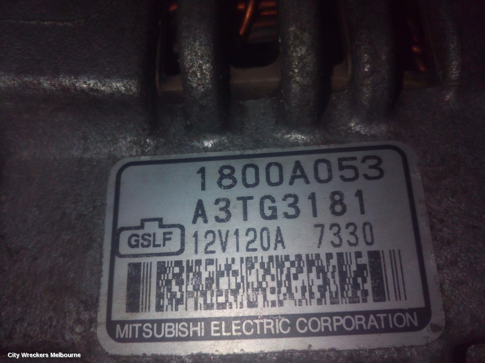 MITSUBISHI OUTLANDER ALTERNATOR, PETROL, 2.4, 120AMP, A3TG3181, ZG-ZH, 11/2006 - 10/2012 - Image 1