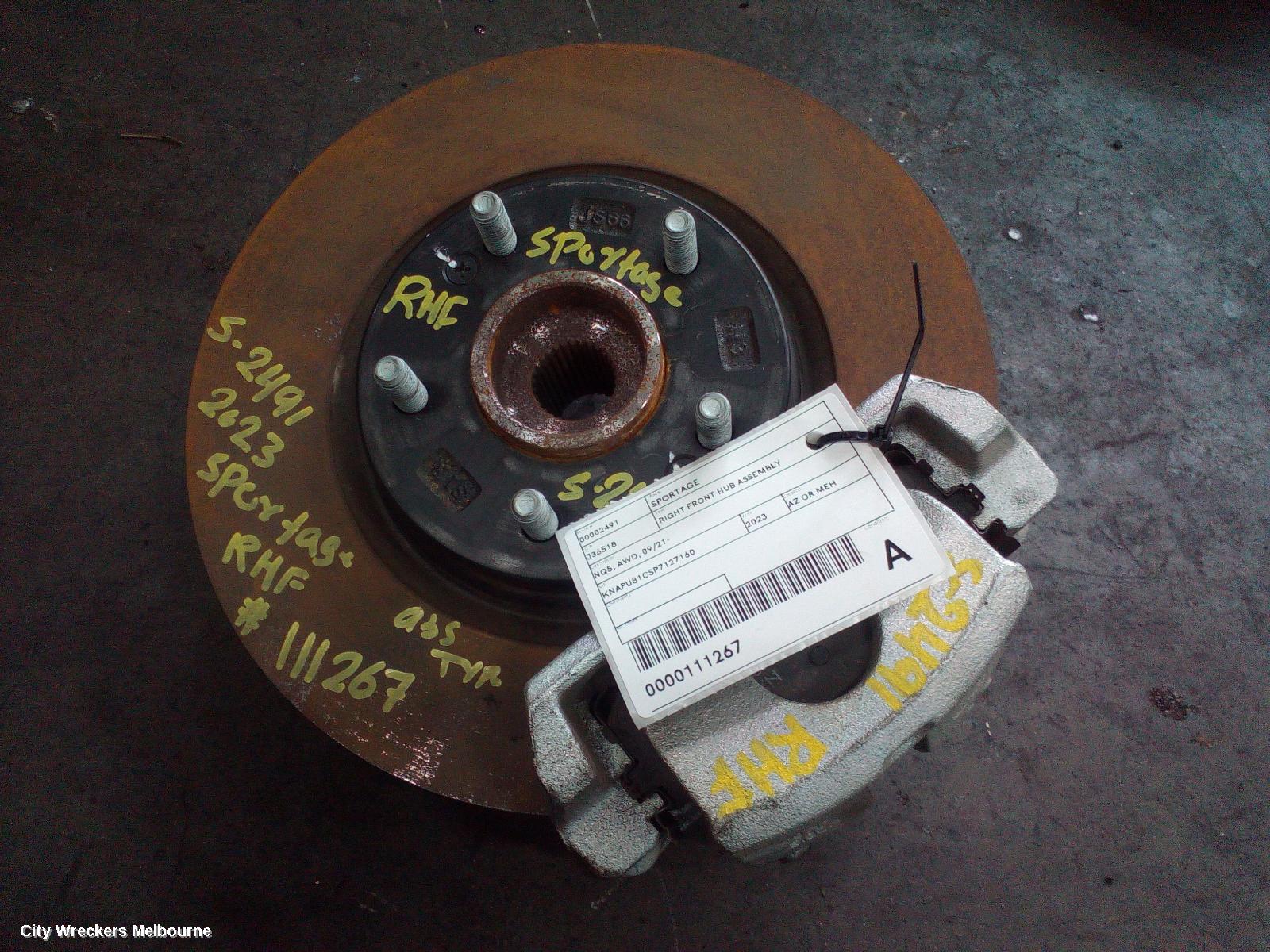 KIA SPORTAGE RIGHT FRONT HUB ASSEMBLY, NQ5, AWD, 09/2021 ONWARDS - Image 3