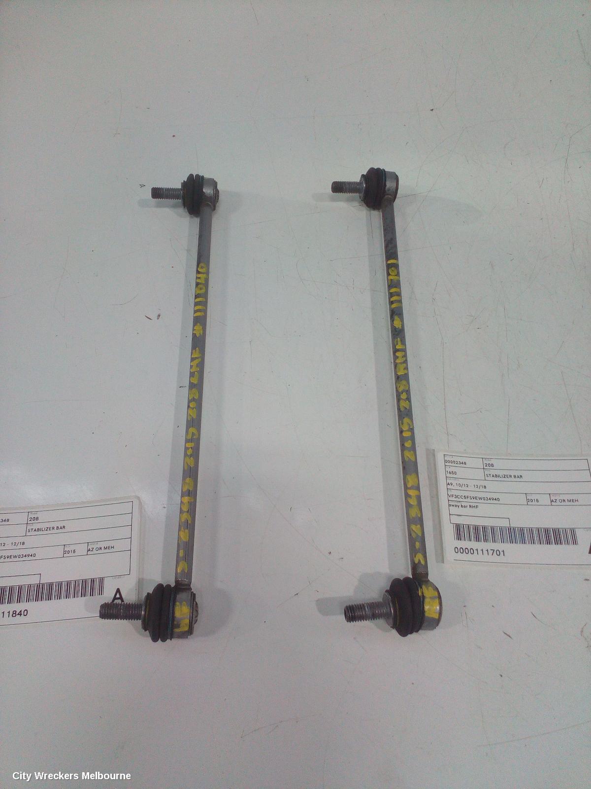 PEUGEOT 208 STABILISER BAR, A9, 10/2012 - 12/2018 - Image 3