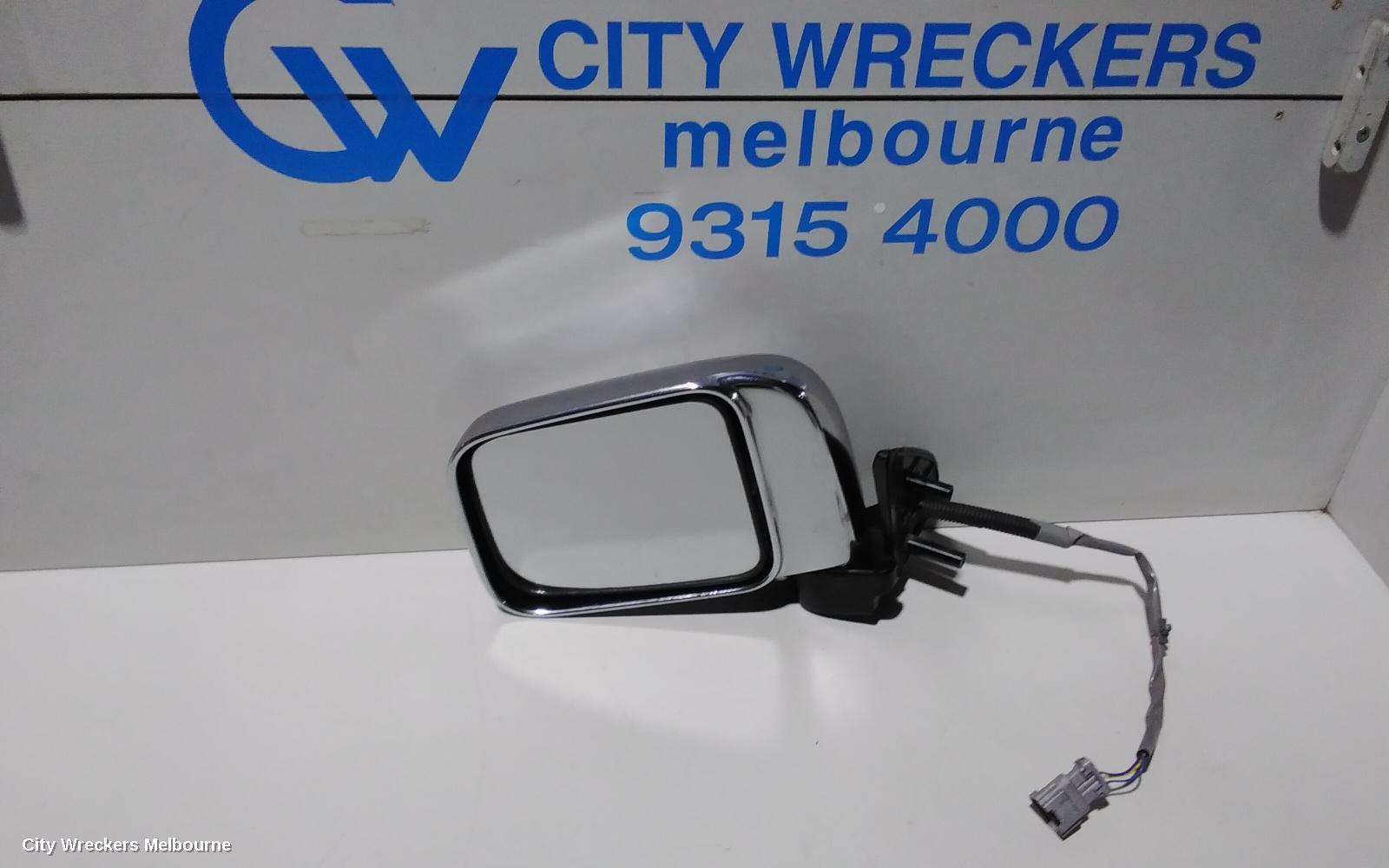 NISSAN NAVARA LEFT DOOR MIRROR, D22, POWER, BLACK, 04/1997 - 08/2015 - Image 1