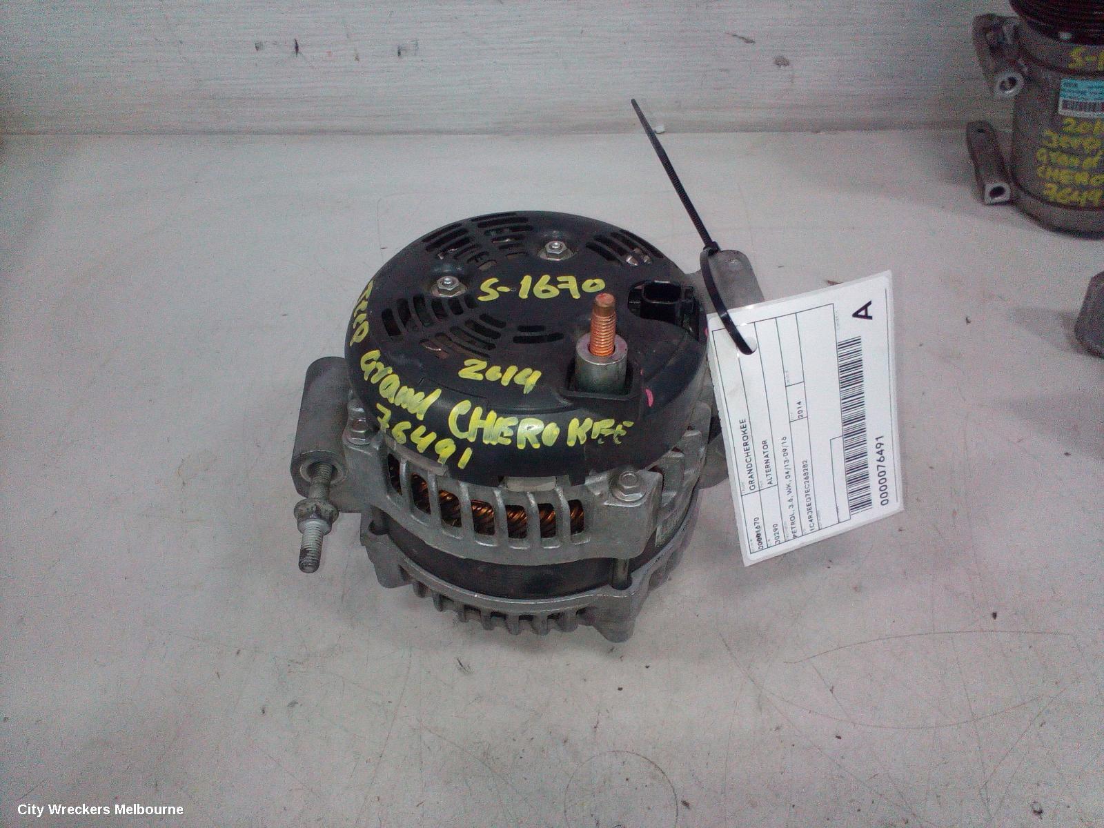 JEEP GRANDCHEROKEE ALTERNATOR, PETROL, 3.6, WK, 04/2013 - 09/2016 - Image 2