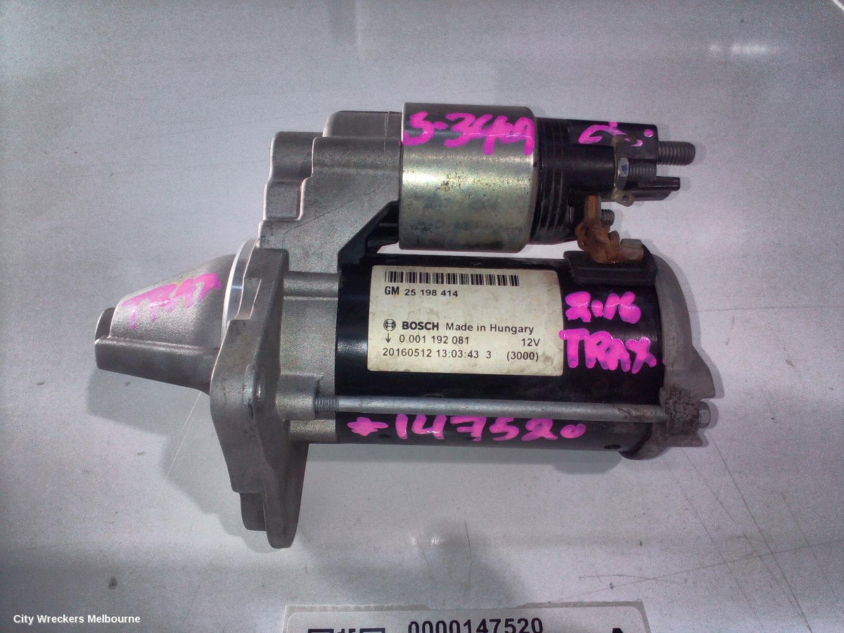 HOLDEN TRAX STARTER, PETROL, 1.4, AUTO T/M, TJ SERIES, 08/2014 - 12/2020 - Image 1