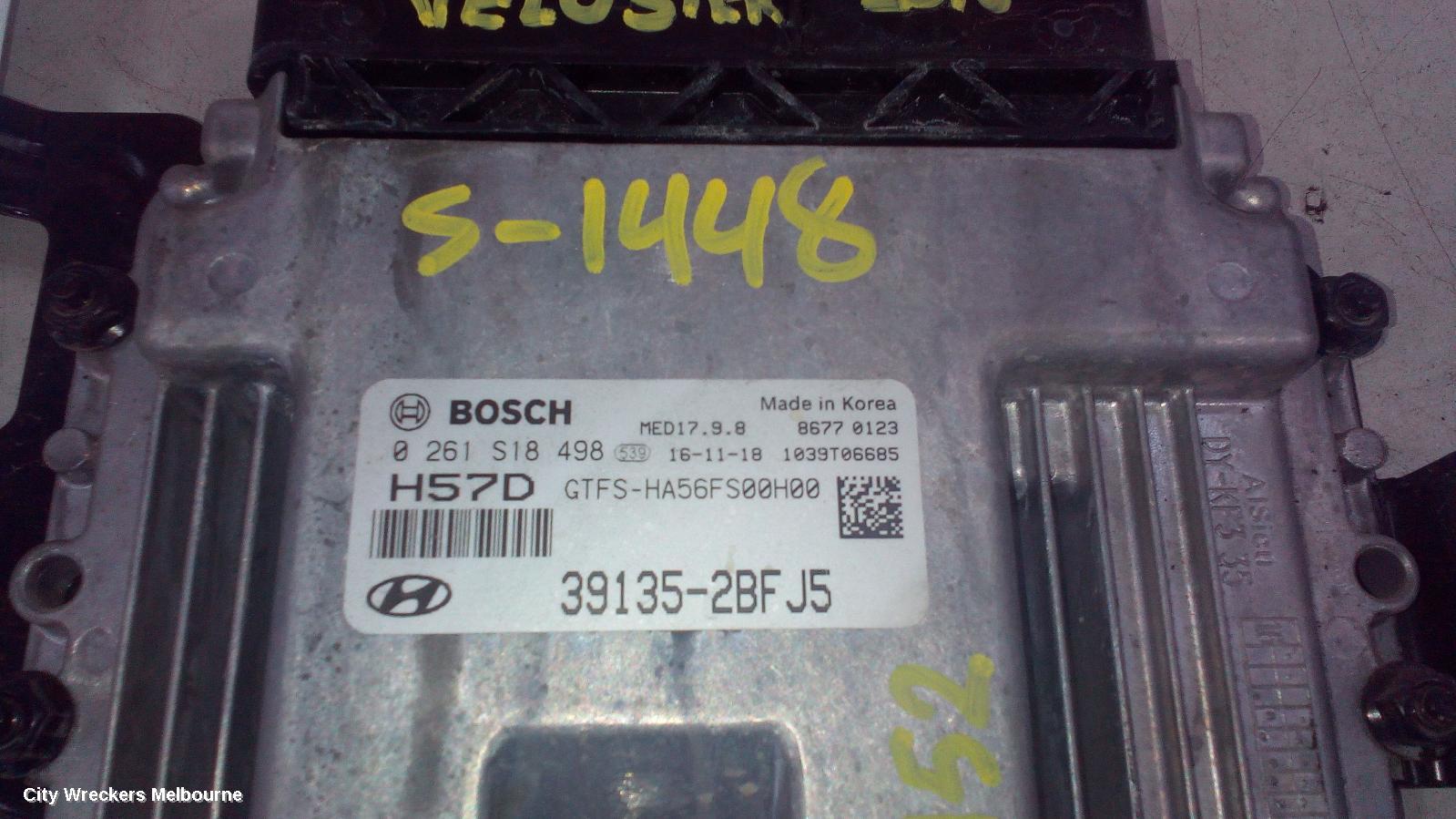 HYUNDAI VELOSTER ECU, ENGINE ECU, TURBO, AUTO T/M, P/N 391352BFJ0, ECU ONLY, FS, 05/2015 - 02/2018 - Image 2