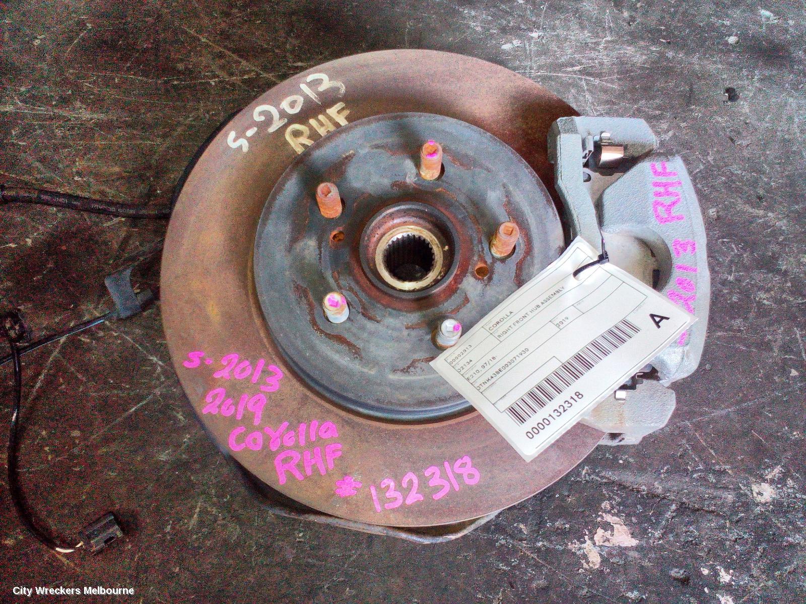 TOYOTA COROLLA RIGHT FRONT HUB ASSEMBLY, E210, 07/2018 ONWARDS - Image 1