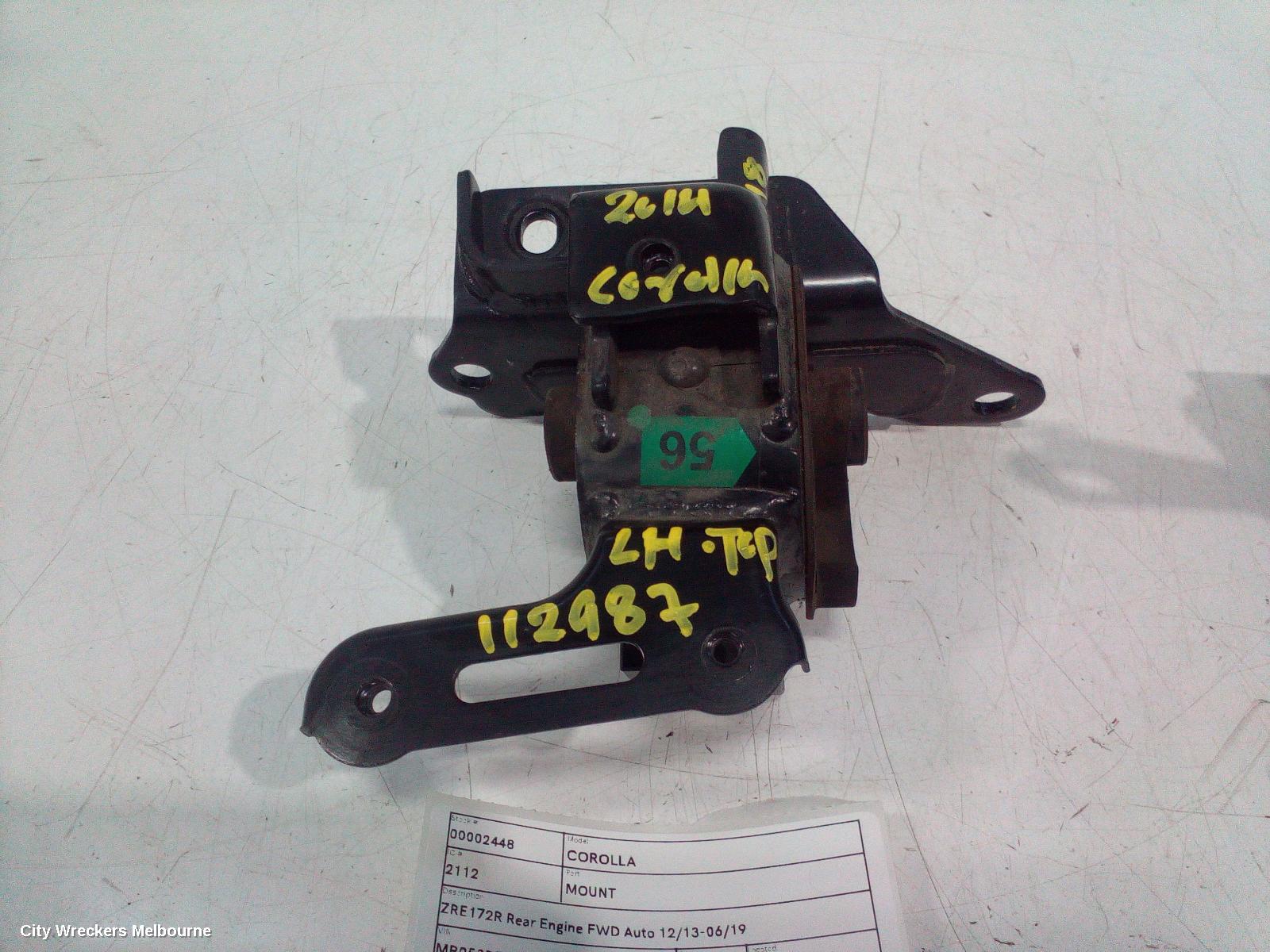 TOYOTA COROLLA MOUNT, ZRE172R REAR ENGINE FWD AUTO 12/2013 - 06/2019 - Image 1