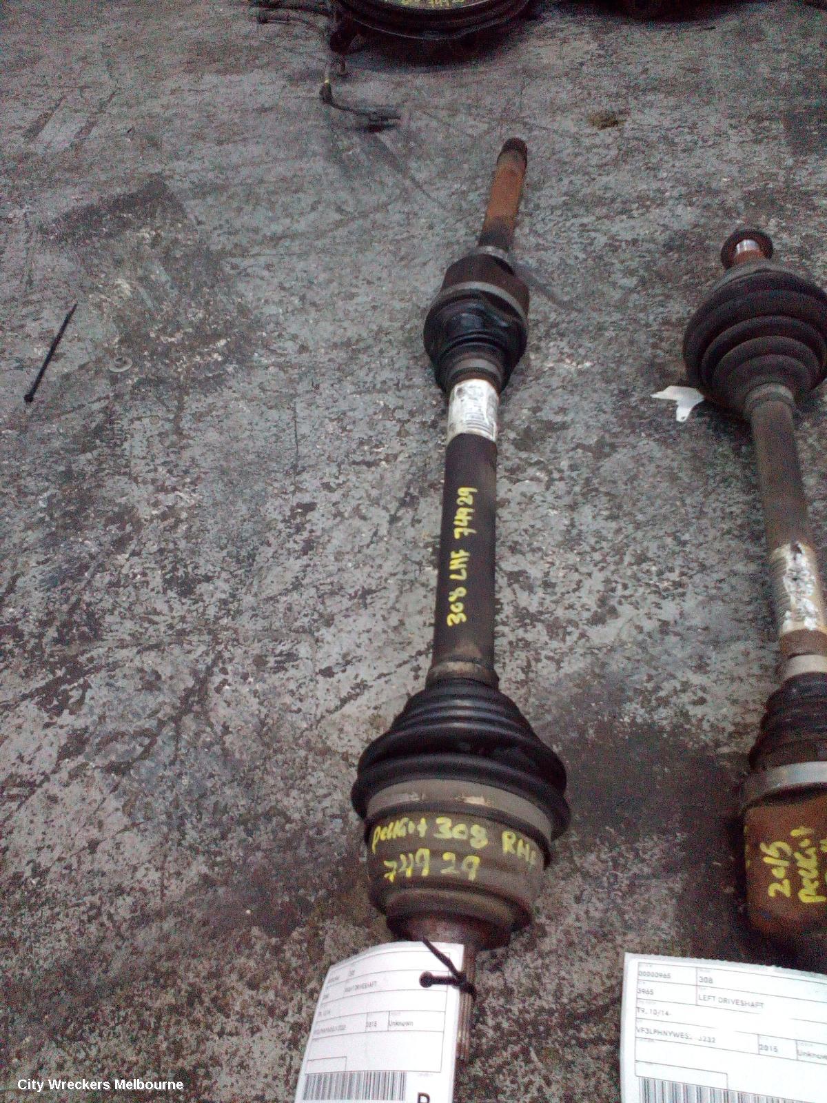PEUGEOT 308 RIGHT DRIVESHAFT, T9, 10/2014 - 05/2021 - Image 1