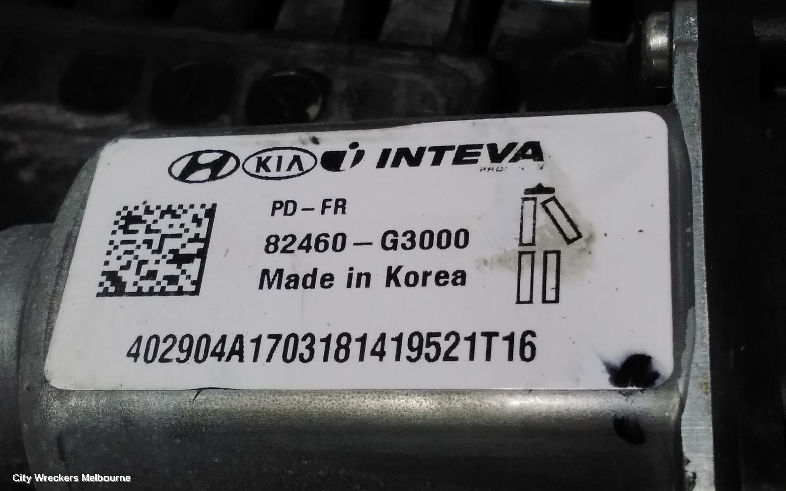 HYUNDAI I30 RIGHT FRONT WINDOW REG/MOTOR, PD, HATCH, DOOR REG ASSY (REG AND MOTOR), 2 PIN TYPE, 03/2017 ONWARDS - Image 2