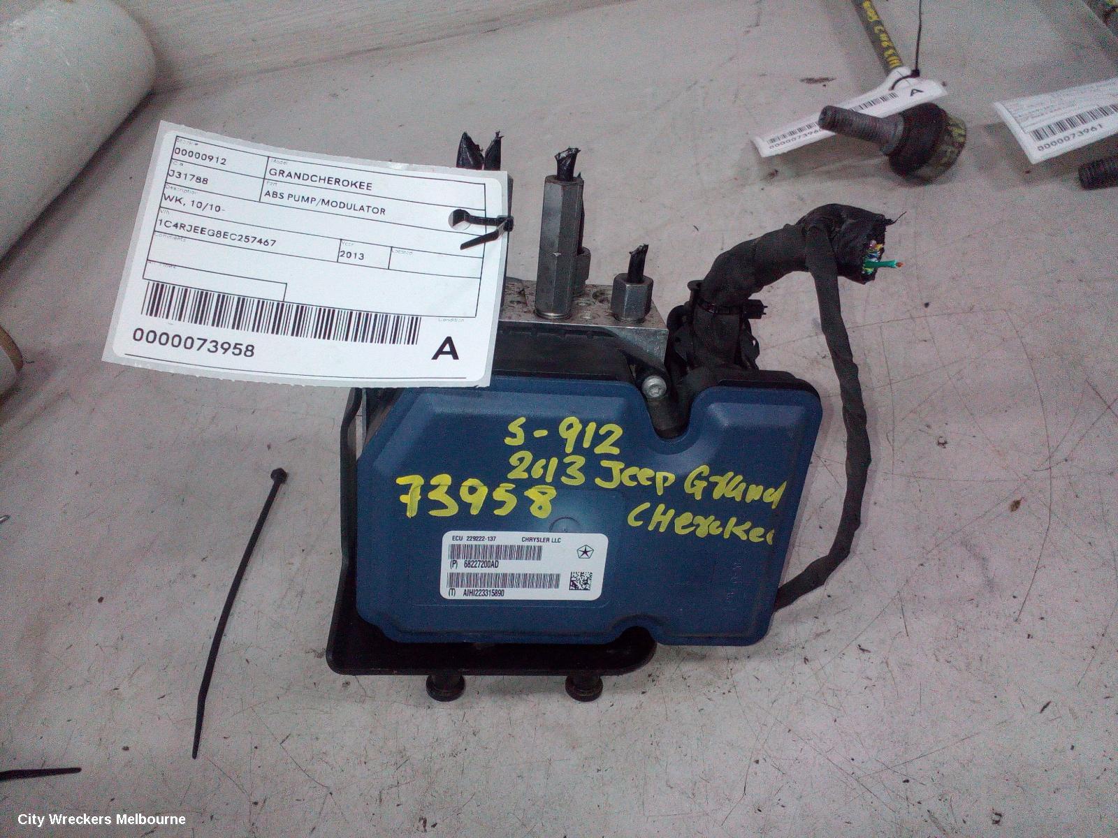 JEEP GRANDCHEROKEE ABS PUMP/MODULATOR, WK, 10/2010 - 02/2022 - Image 2