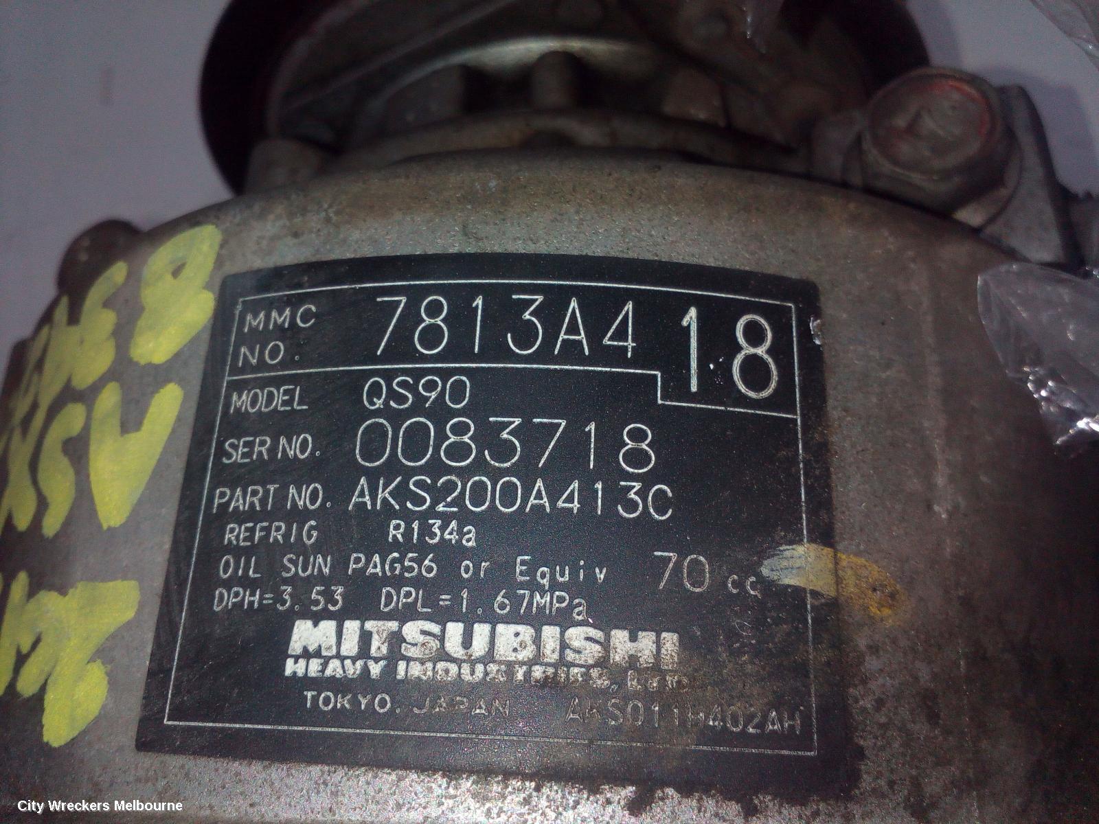 MITSUBISHI ASX A/C COMPRESSOR, XA-XD, 2.0, PETROL, QS90 TYPE, 05/2010 ONWARDS - Image 1