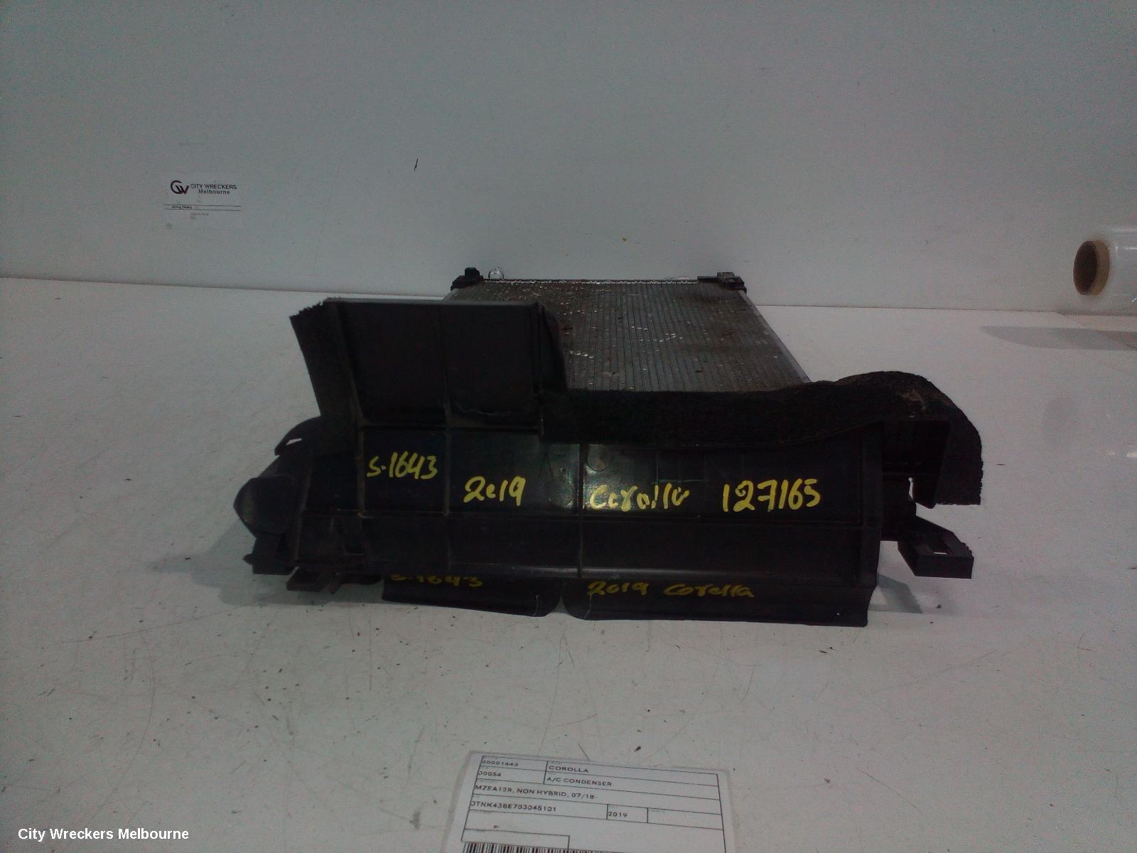 TOYOTA COROLLA A/C CONDENSER, MZEA12R, NON HYBRID, 07/2018 ONWARDS - Image 1